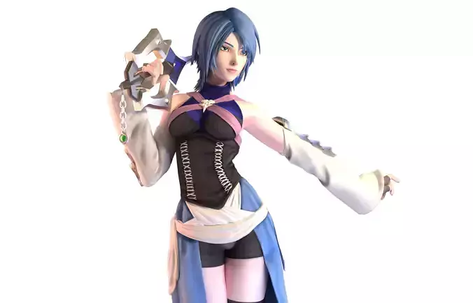 Aqua from Kingdom Heart HD model pressuported 