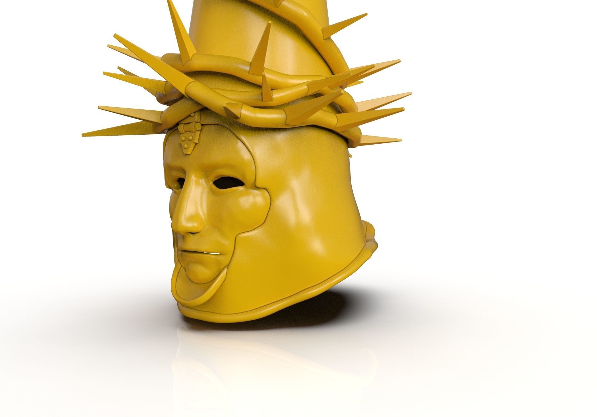 The Penitent One Helmet Blasphemous Close Mouth 3D print model_15