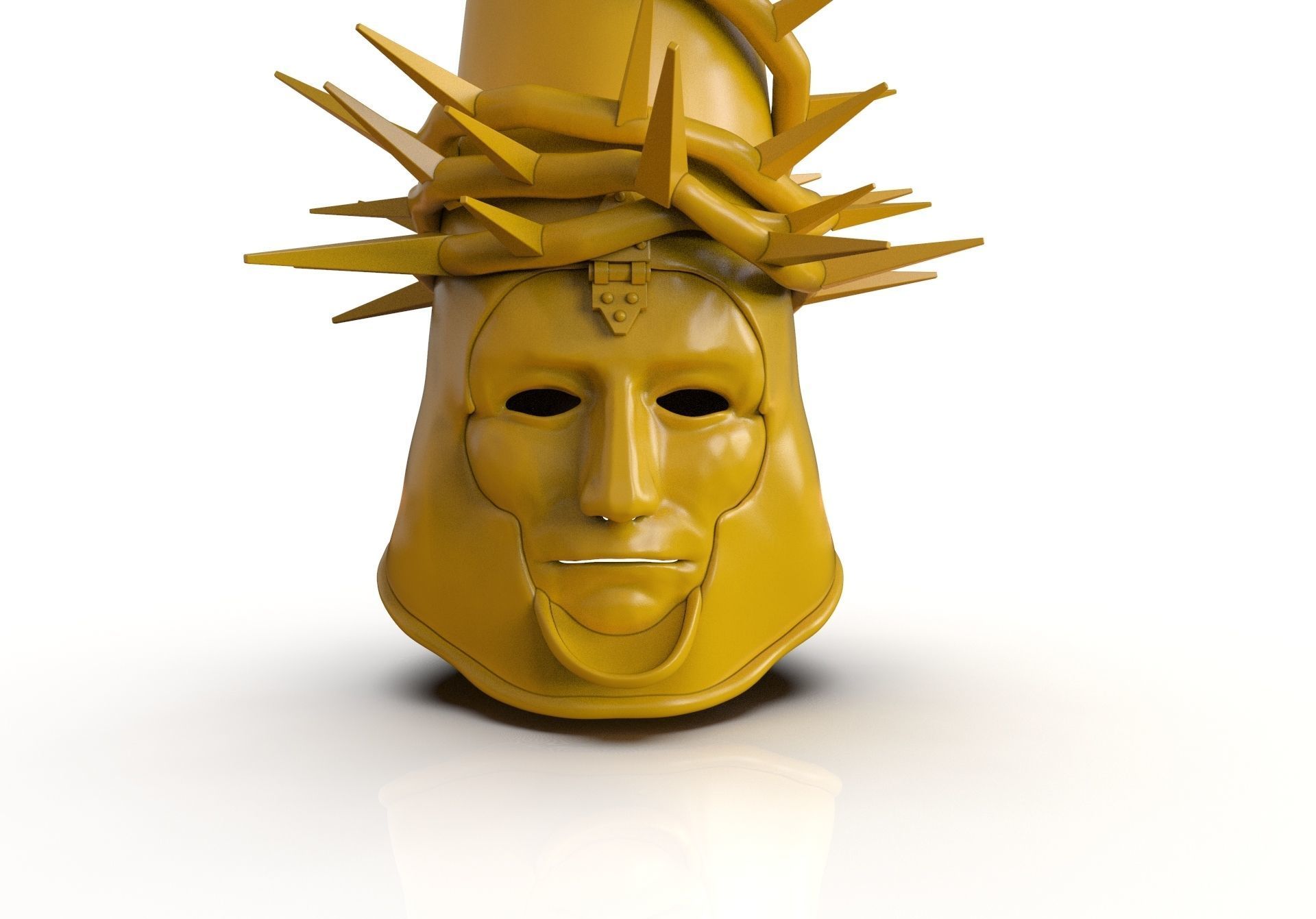 The Penitent One Helmet Blasphemous Close Mouth 3D print model_14