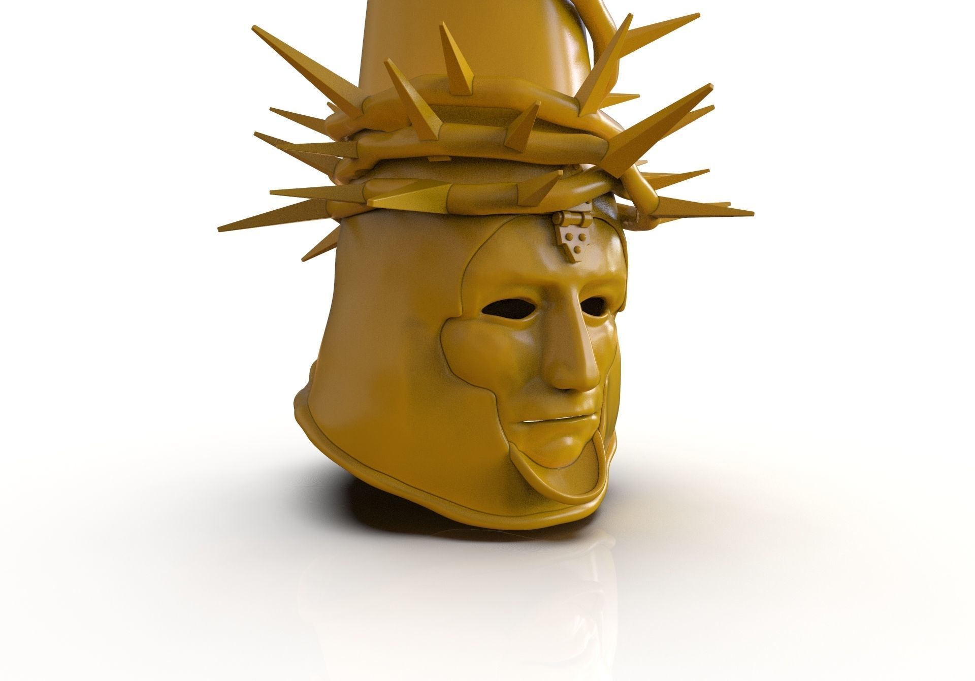 The Penitent One Helmet Blasphemous Close Mouth 3D print model_21