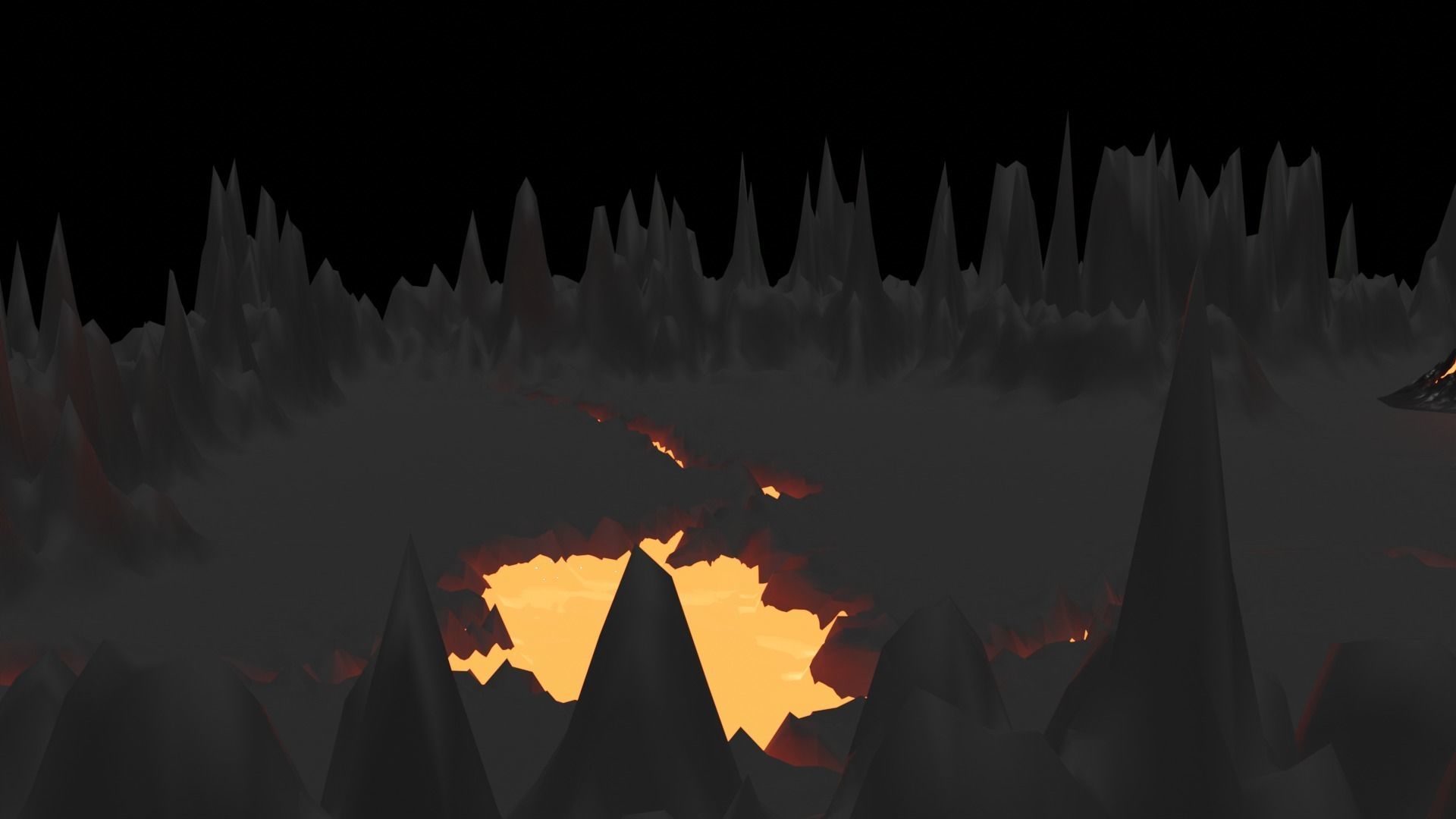 Mordor Lord Of The Rings Height Map  Low-poly 3D model_10