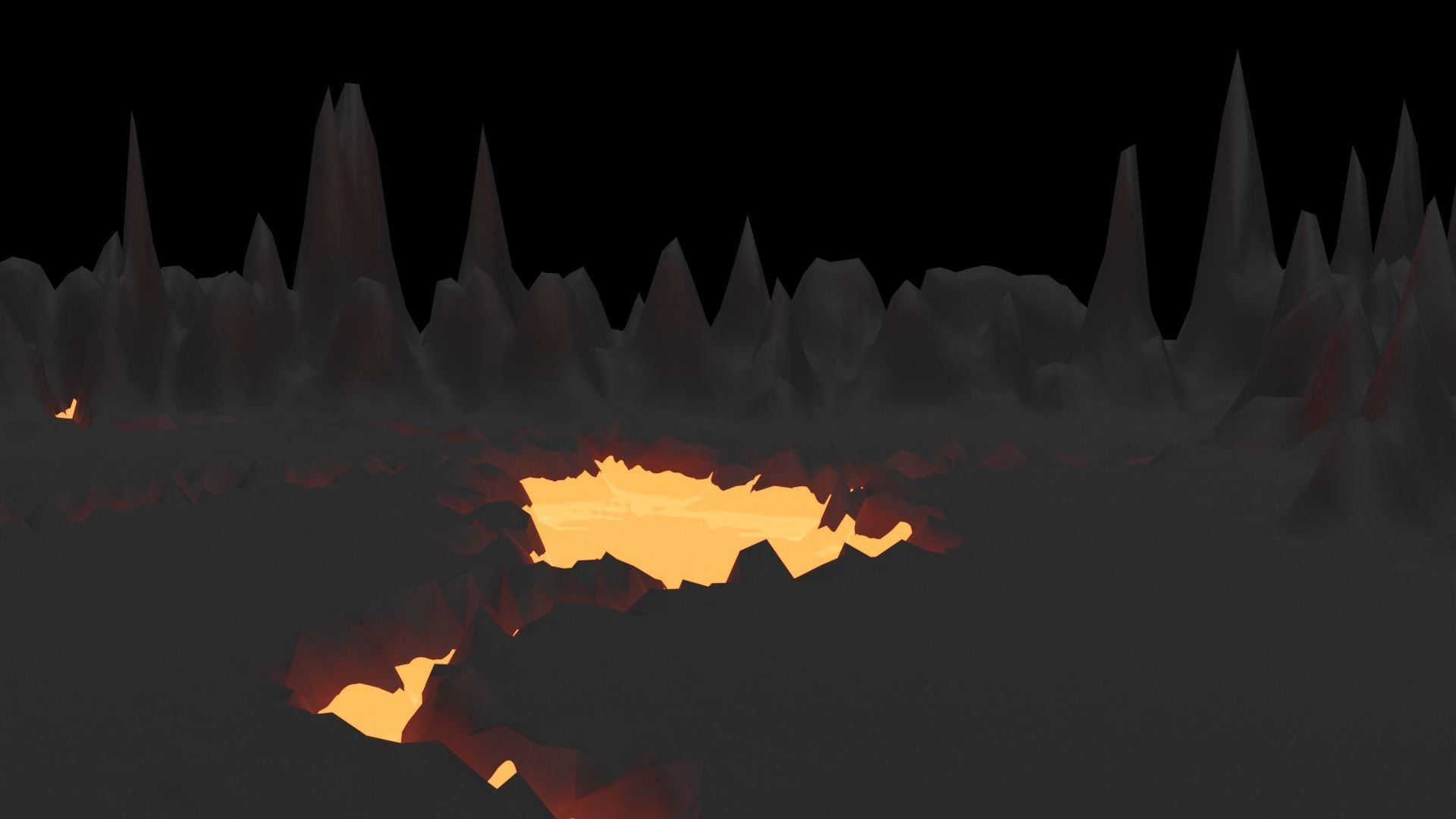 Mordor Lord Of The Rings Height Map  Low-poly 3D model_1