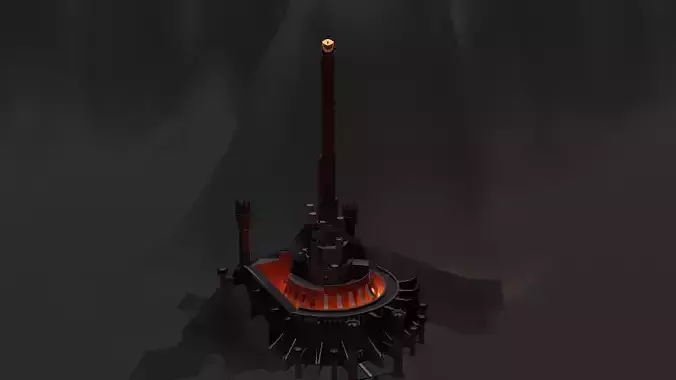 Mordor Lord Of The Rings Height Map  Low-poly 3D model