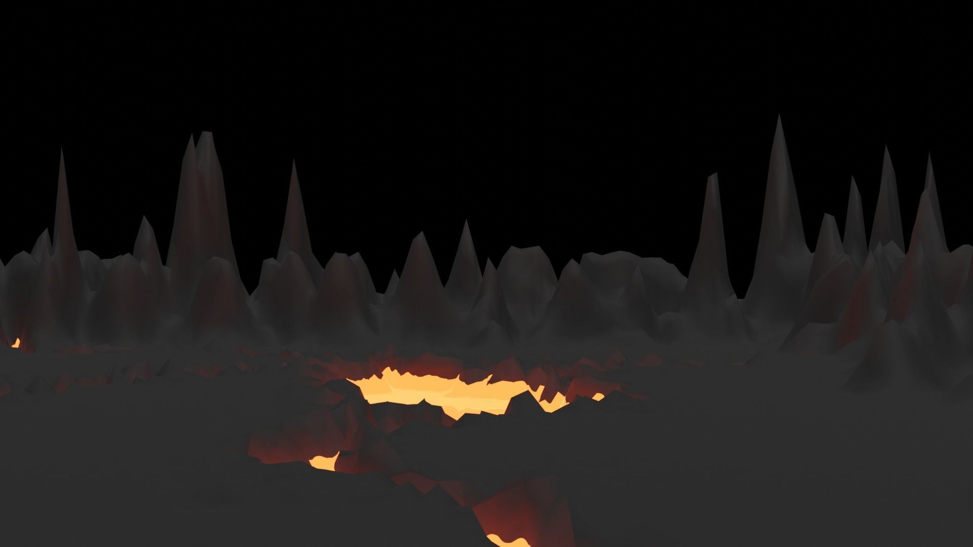 Mordor Lord Of The Rings Height Map  Low-poly 3D model_4