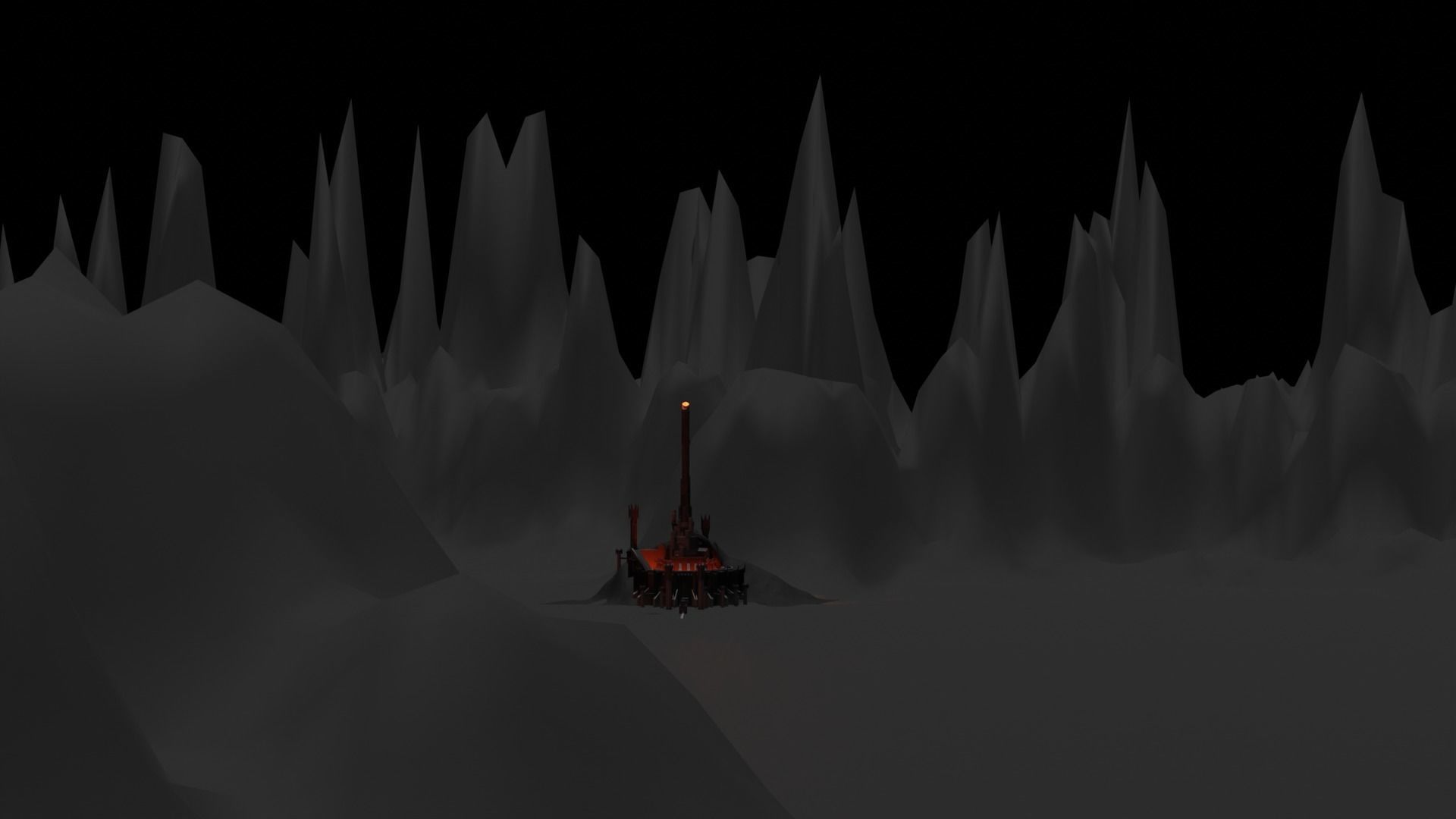 Mordor Lord Of The Rings Height Map  Low-poly 3D model_12