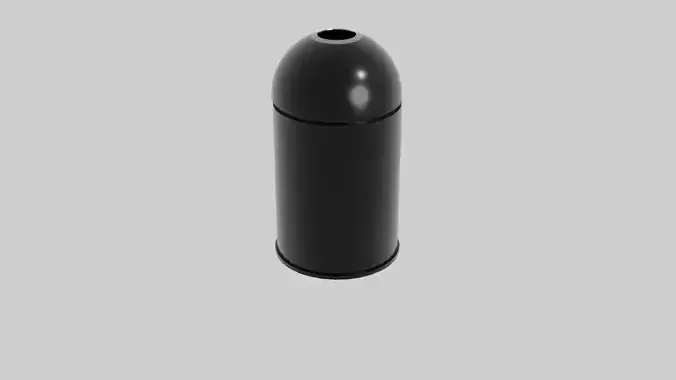 Dome Top Metalic Small Trash Can