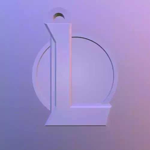 league of legends logo keychain 3D print model