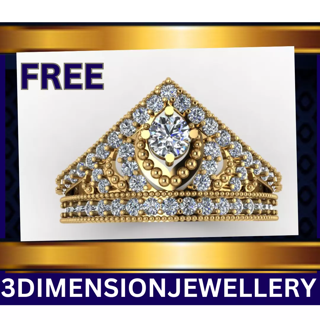 DIAMONG GOLD RING CG-5 Free 3D print model
