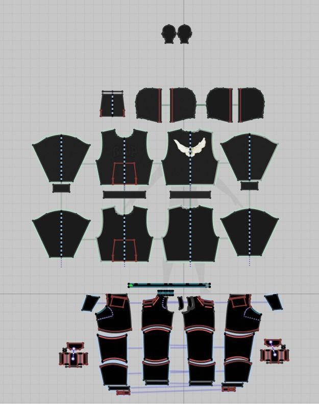 Balenciaga x Yeezy x Gap full model hoodie pants and mask  3D model_7