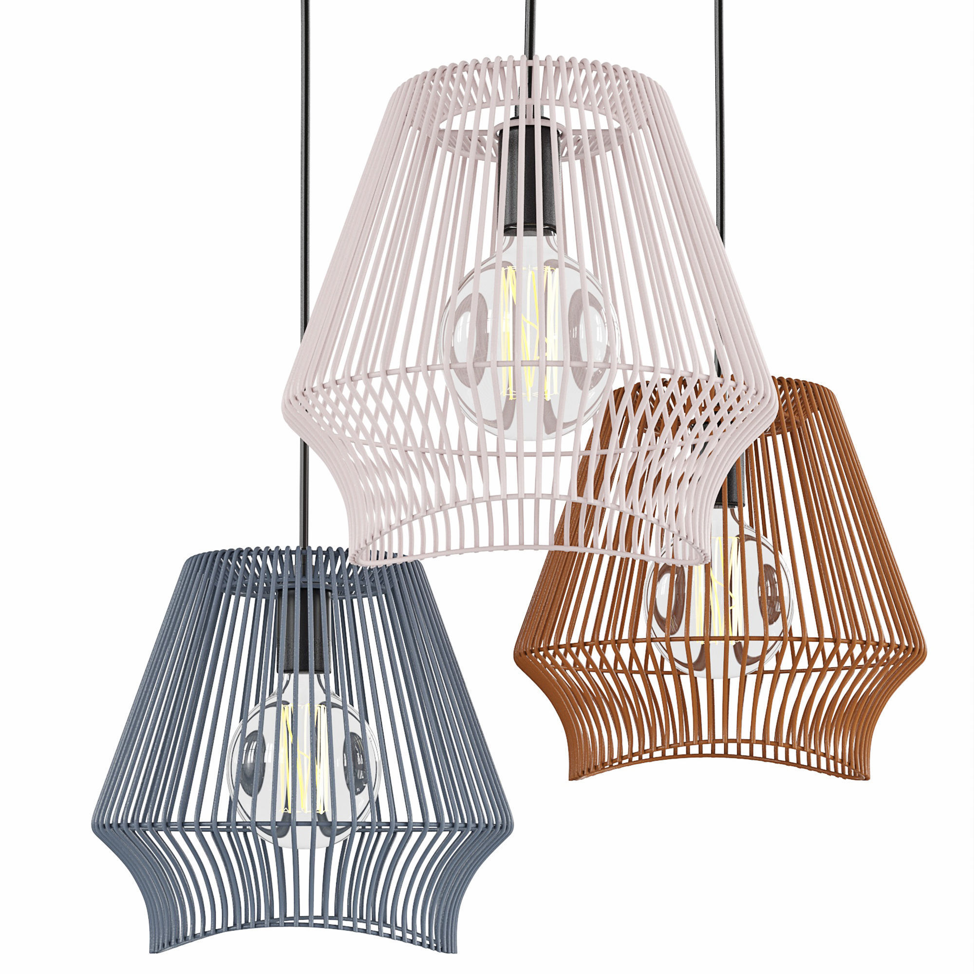 Ceiling Lamp Ischia Spiral Multicolor 3D model_3