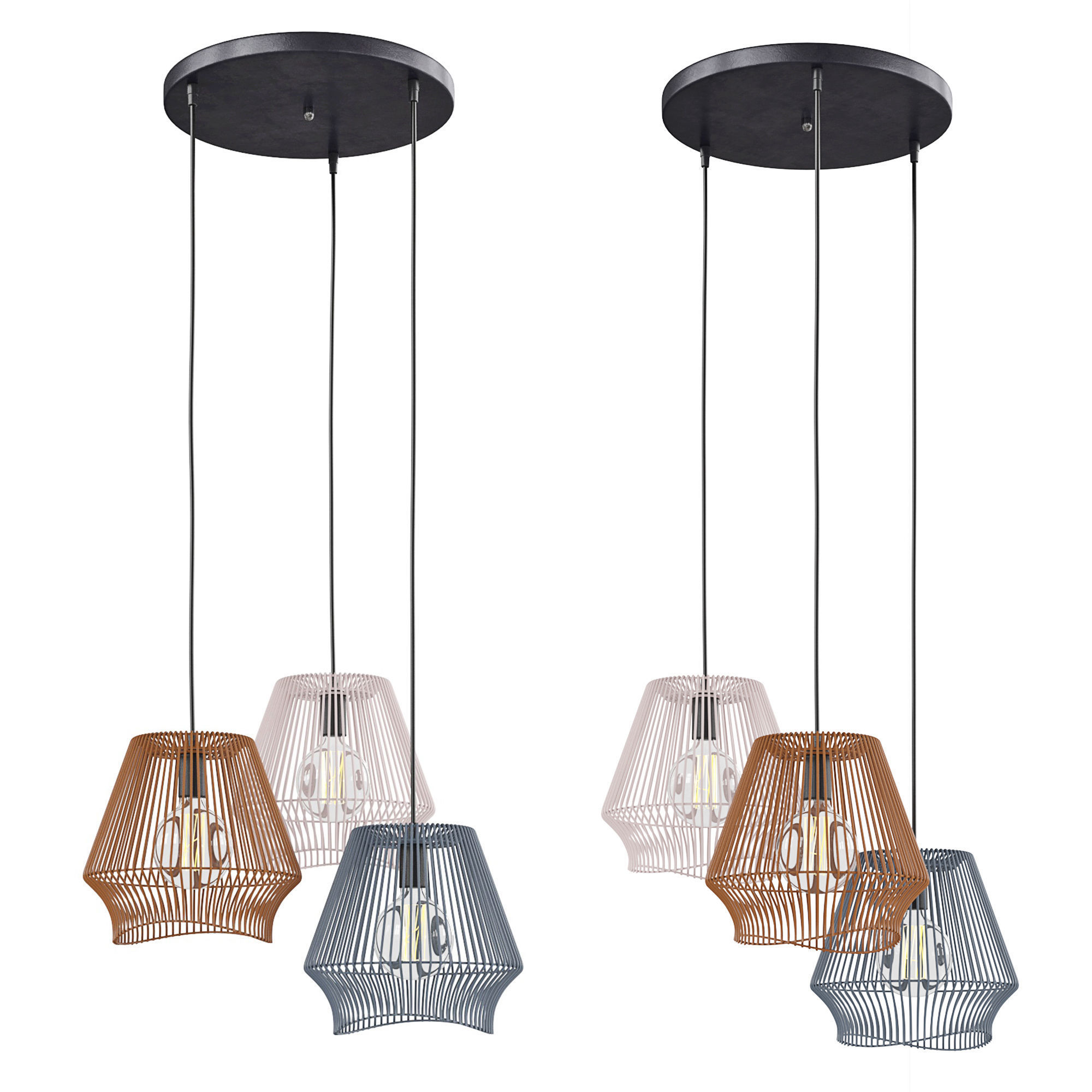 Ceiling Lamp Ischia Spiral Multicolor 3D model_2