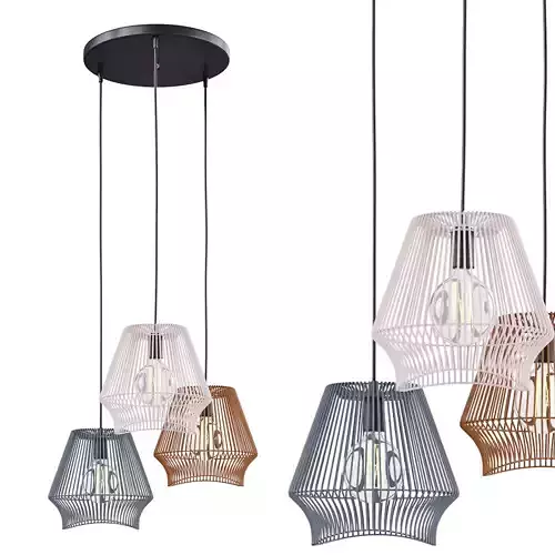 Ceiling Lamp Ischia Spiral Multicolor 3D model