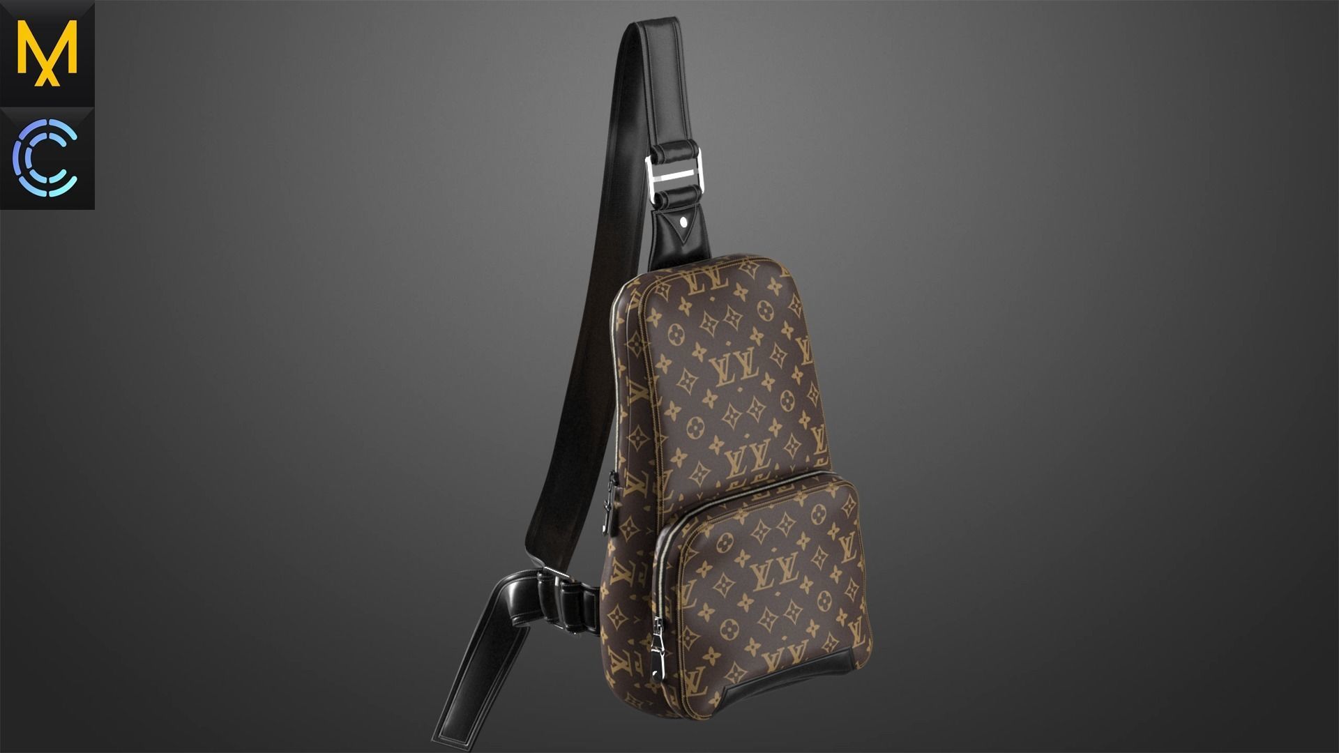 Louis Vuitton Bag OBJ mtl FBX ZPRJ 3D model_2