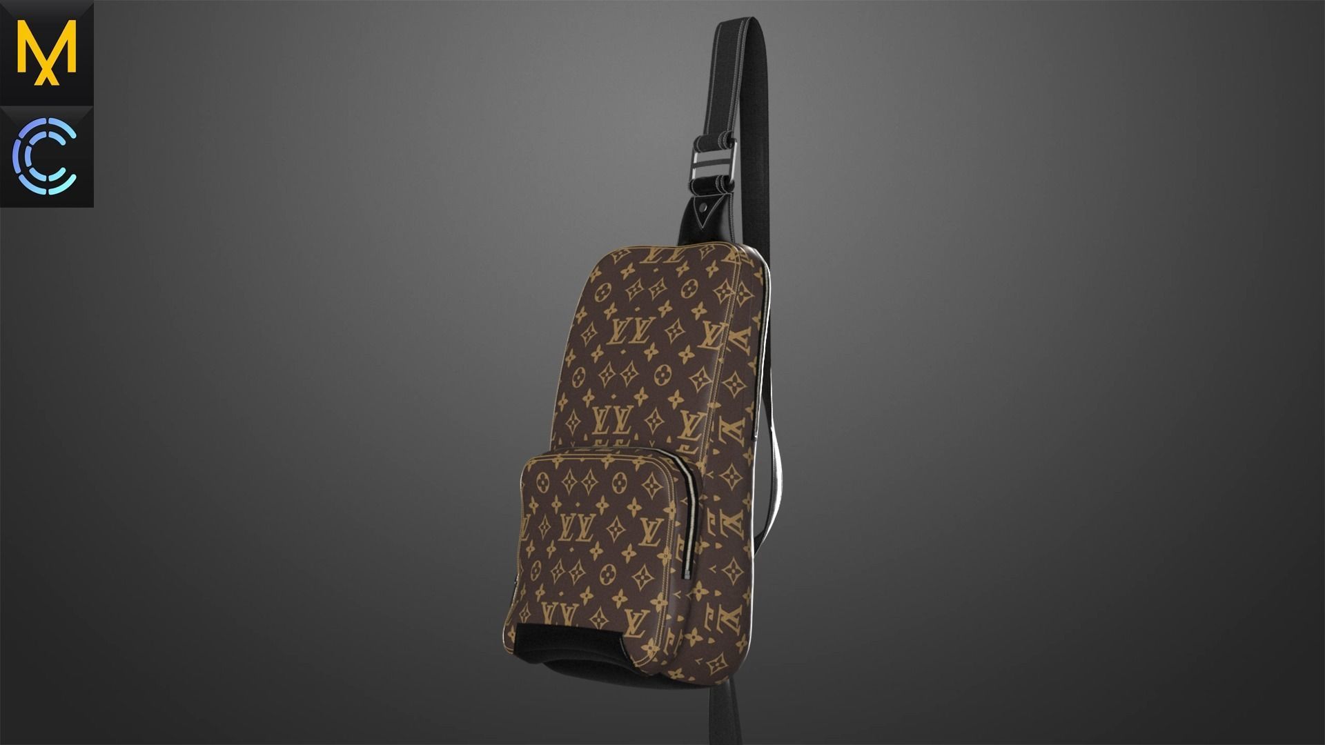 Louis Vuitton Bag OBJ mtl FBX ZPRJ 3D model_4