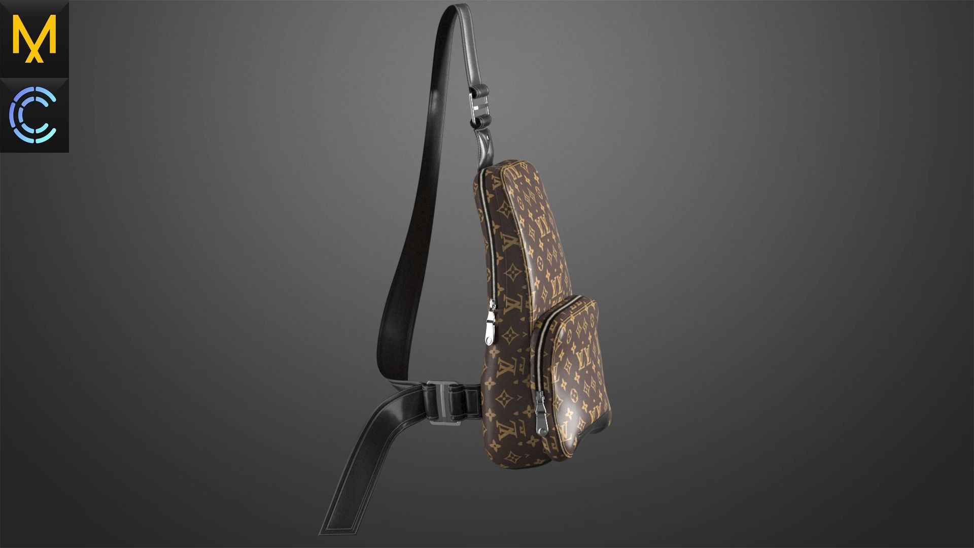 Louis Vuitton Bag OBJ mtl FBX ZPRJ 3D model_7