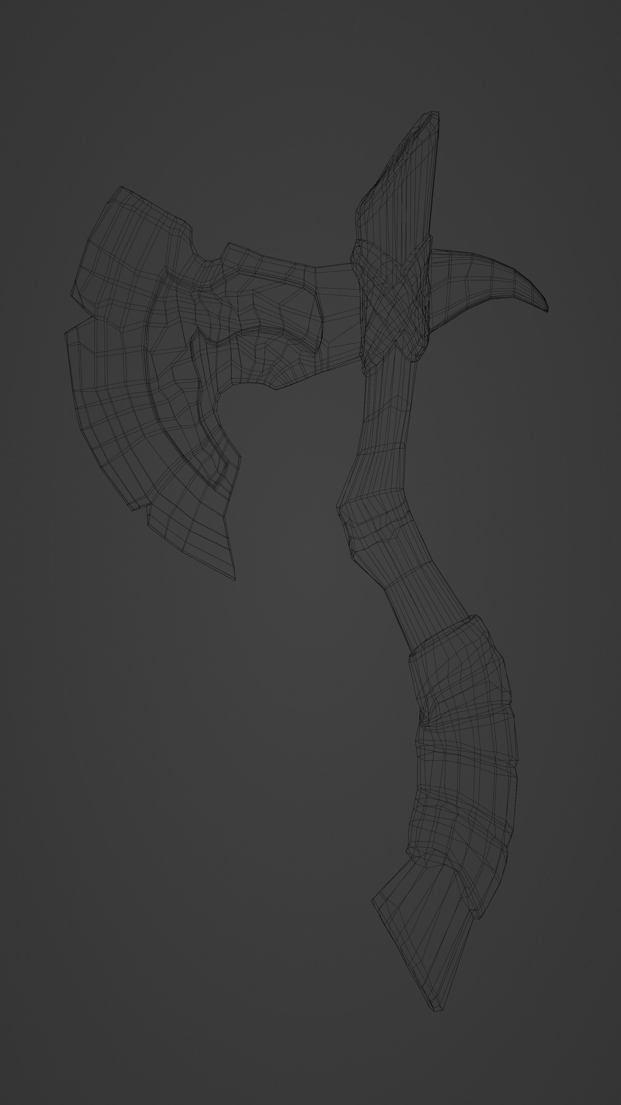 Turkish ax model Low-poly 3D model_4