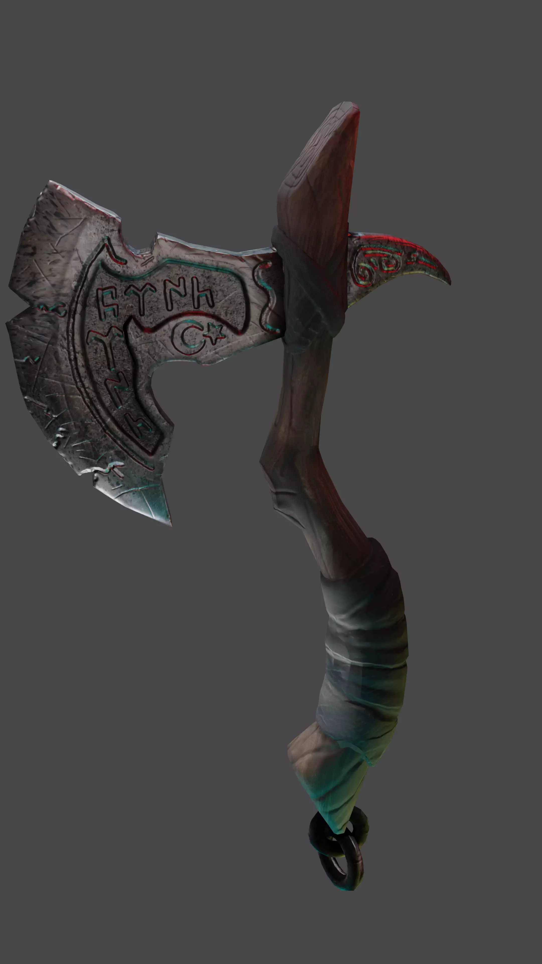 Turkish ax model Low-poly 3D model_0