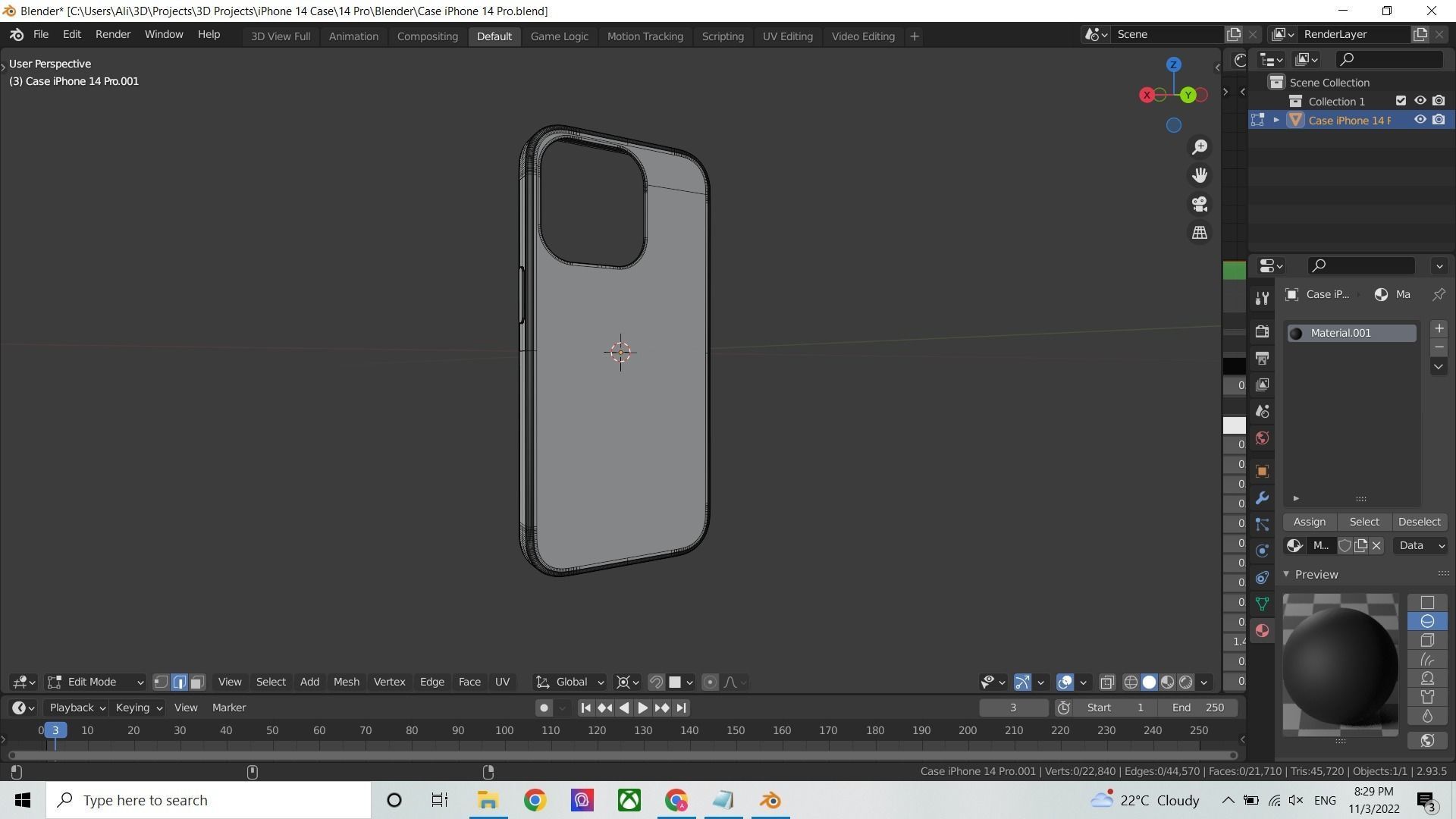 Cases of Apple iPhone 14 All Models in Official design Low-poly 3D model_8