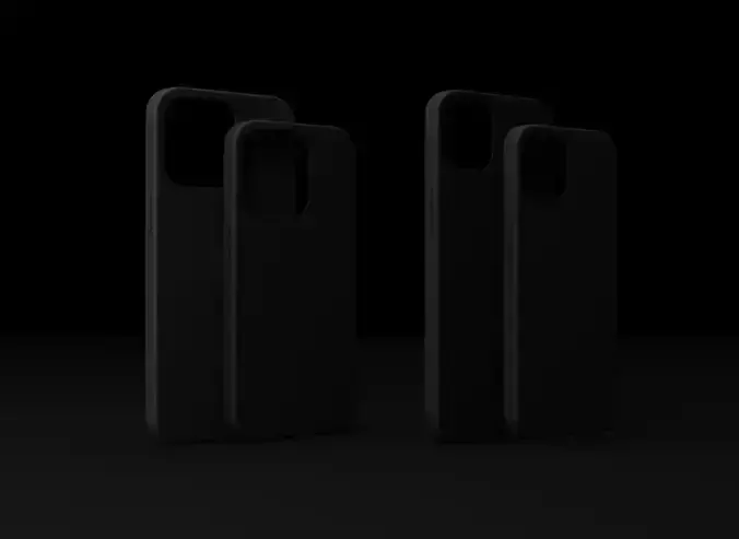 Cases of Apple iPhone 14 All Models in Official design Low-poly 3D model
