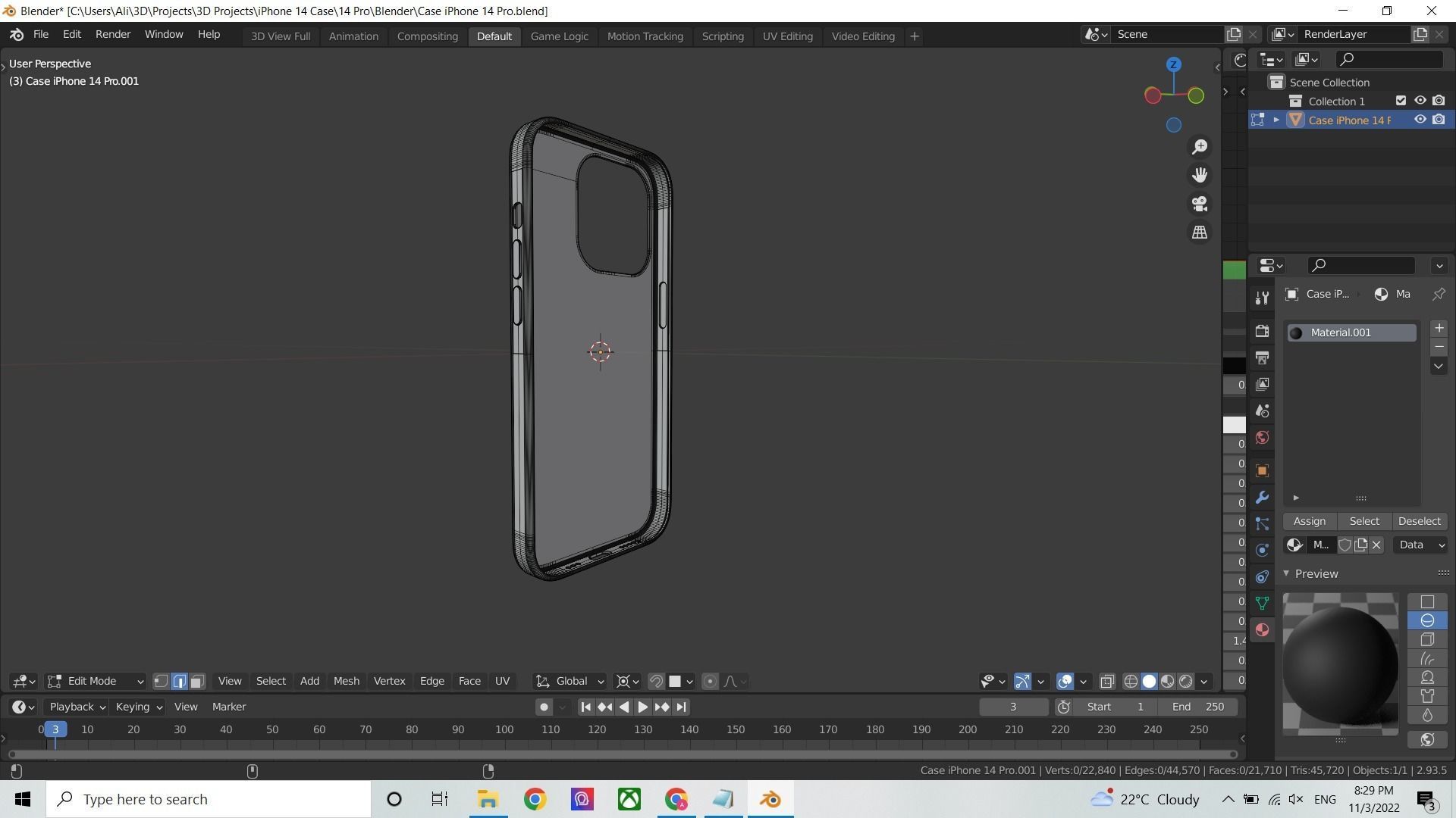 Cases of Apple iPhone 14 All Models in Official design Low-poly 3D model_9