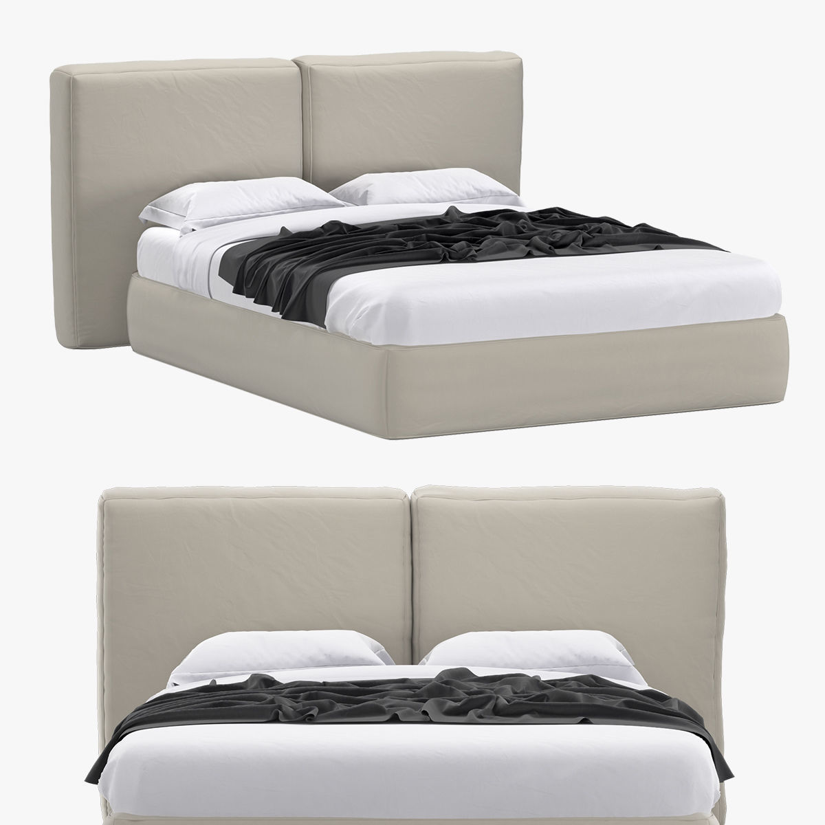 Elio Bed 3D model_6