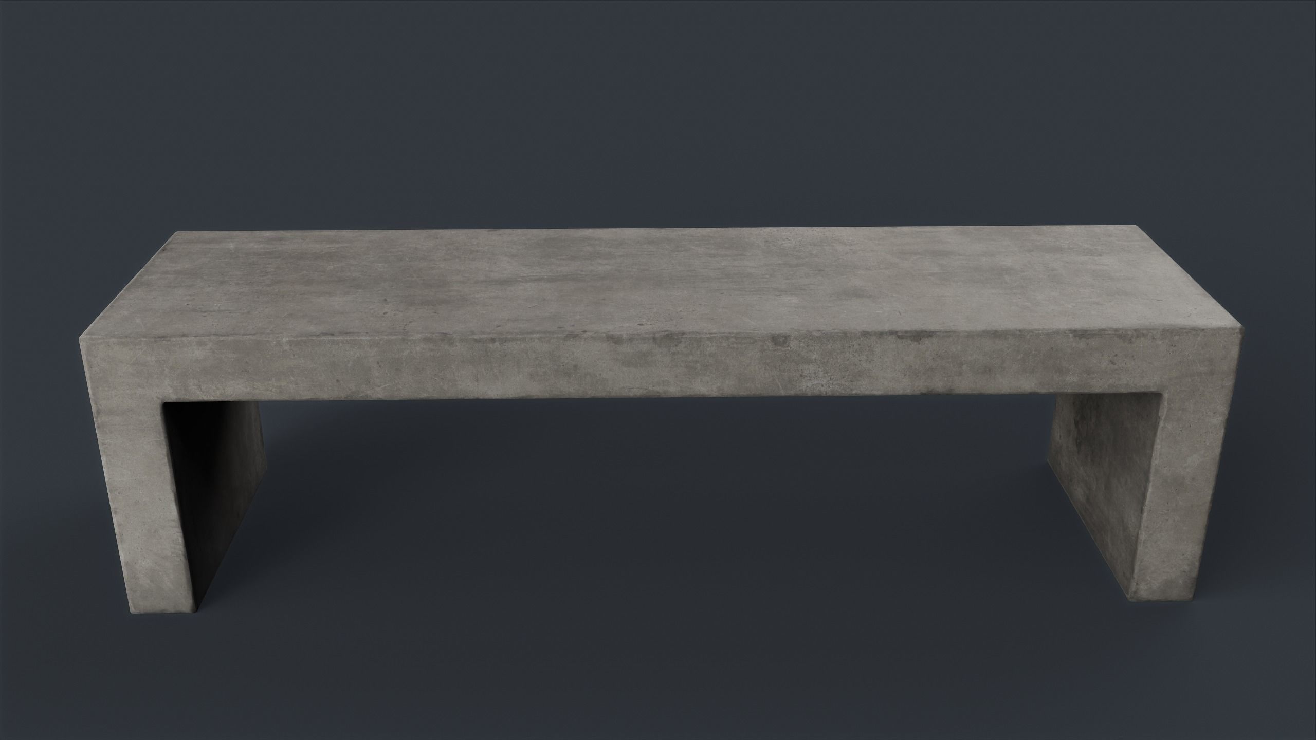 Modern Outdoor Bench 77 PBR Game Ready Low-poly 3D model_6