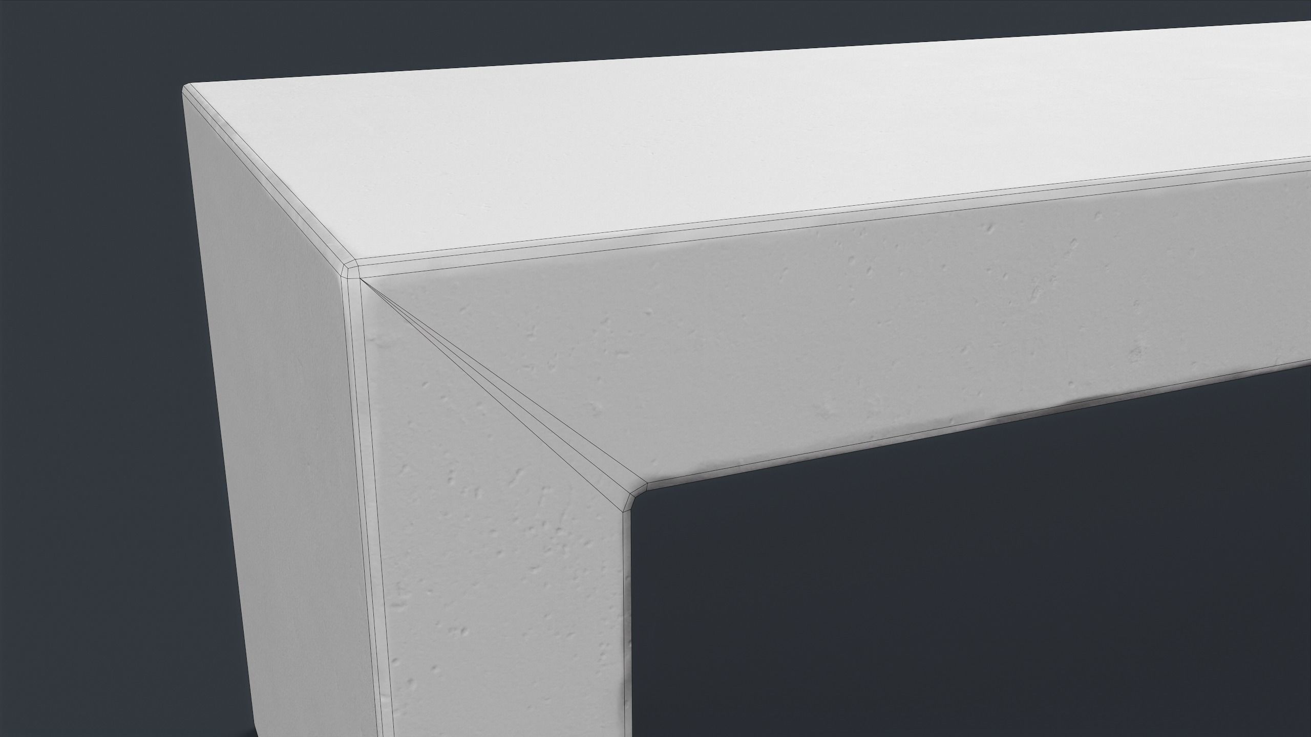 Modern Outdoor Bench 77 PBR Game Ready Low-poly 3D model_26