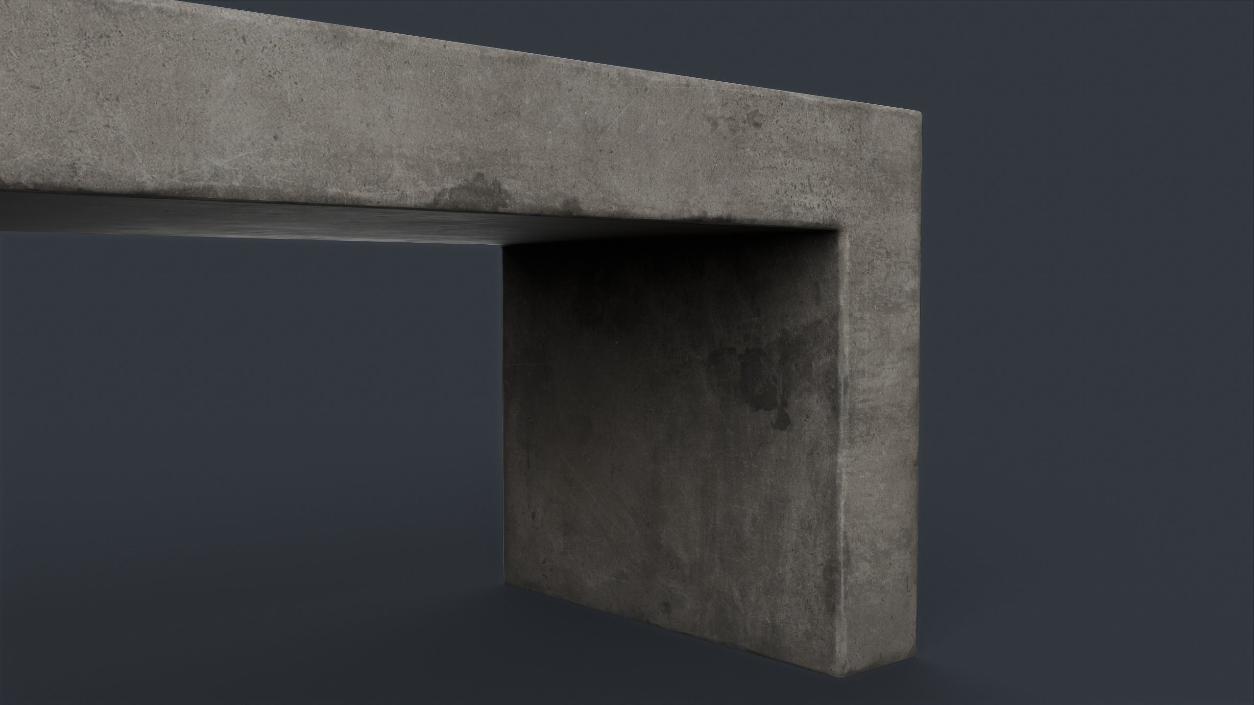 Modern Outdoor Bench 77 PBR Game Ready Low-poly 3D model_21