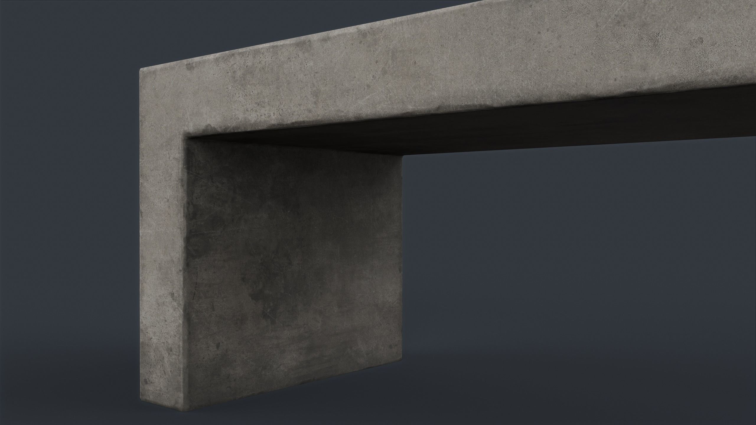 Modern Outdoor Bench 77 PBR Game Ready Low-poly 3D model_20