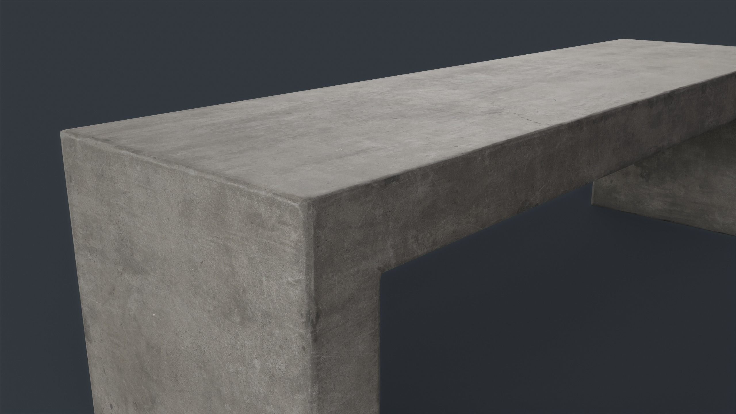 Modern Outdoor Bench 77 PBR Game Ready Low-poly 3D model_12