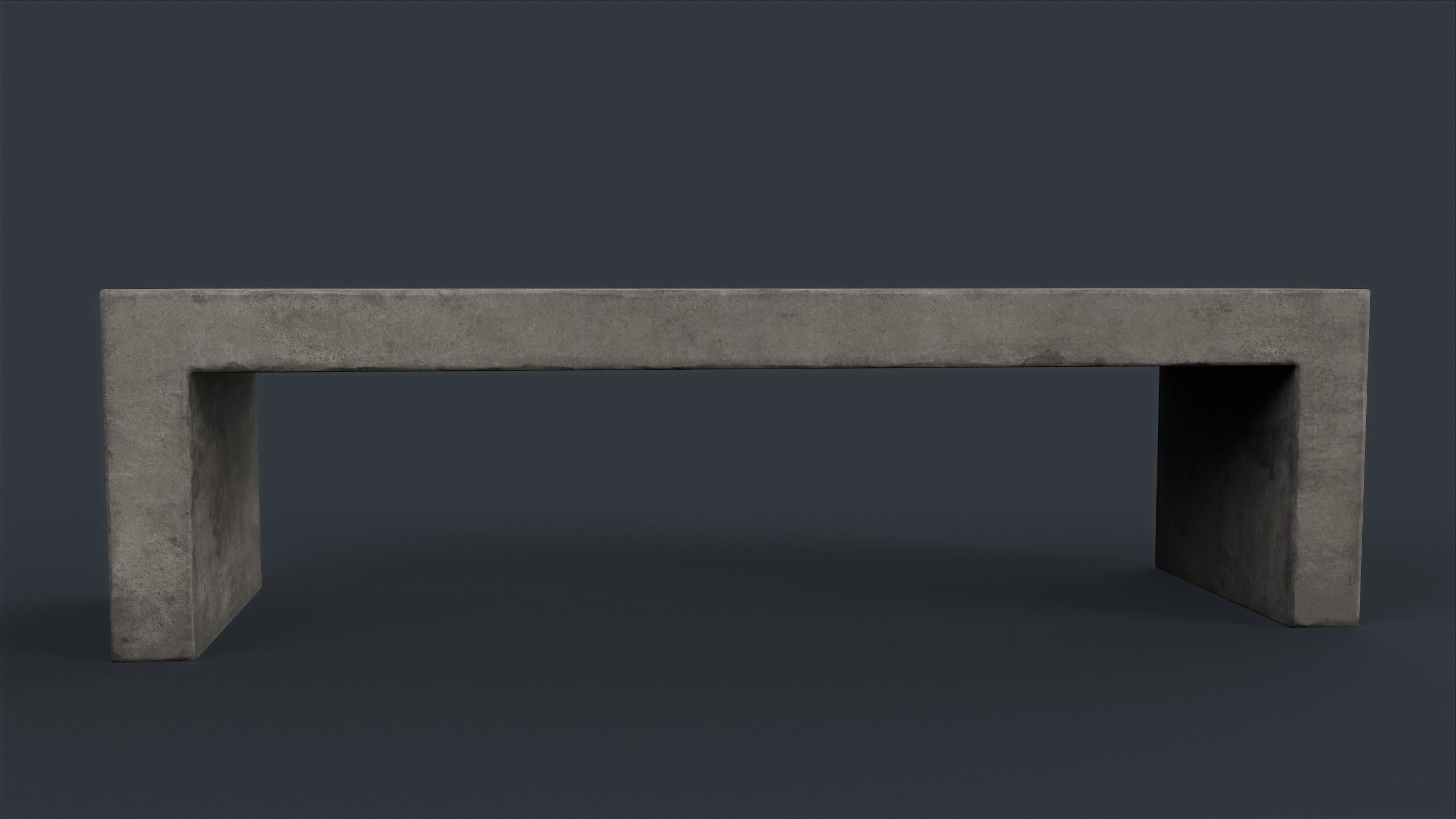 Modern Outdoor Bench 77 PBR Game Ready Low-poly 3D model_8