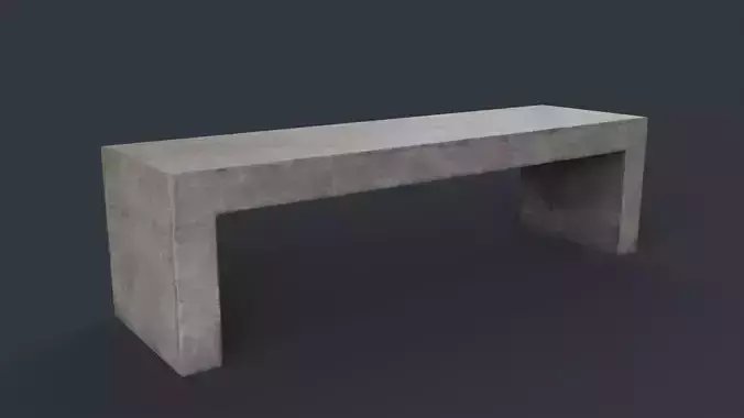 Modern Outdoor Bench 77 PBR Game Ready Low-poly 3D model