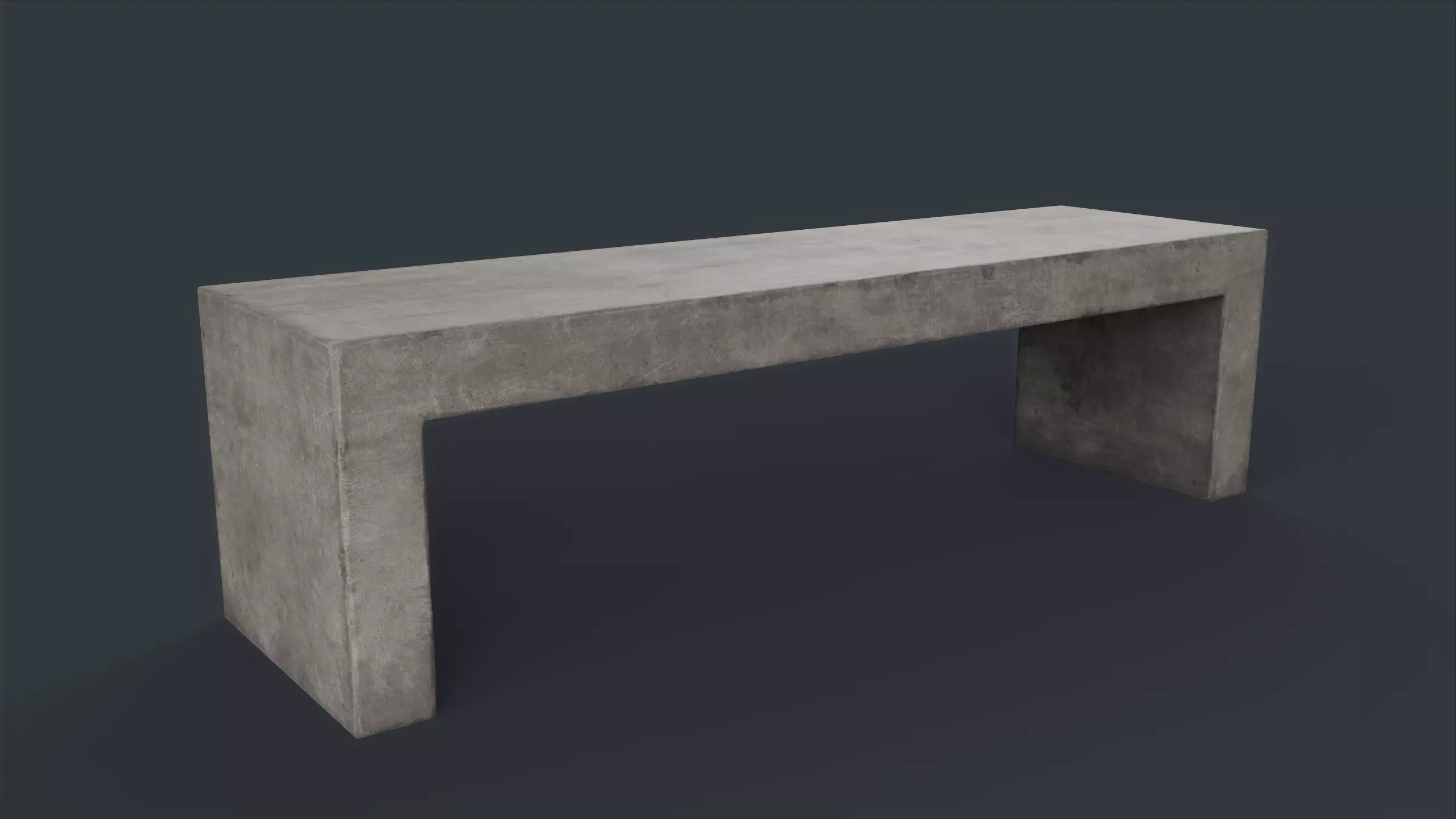 Modern Outdoor Bench 77 PBR Game Ready Low-poly 3D model_0
