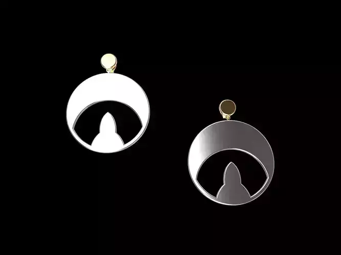 MODERN EARRINGS FASHION TEXT