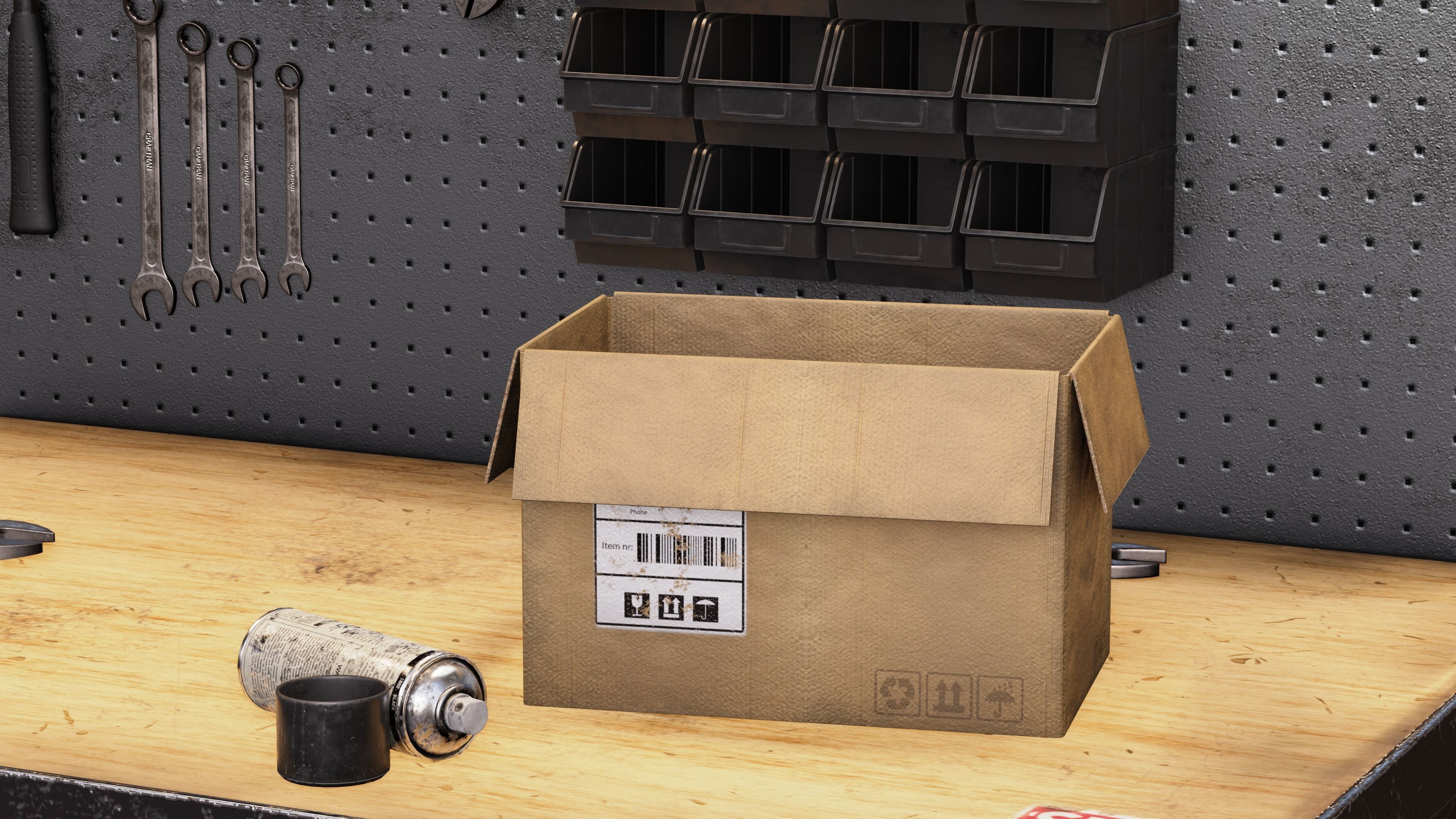 Garage Props Pack Low-poly 3D model_6