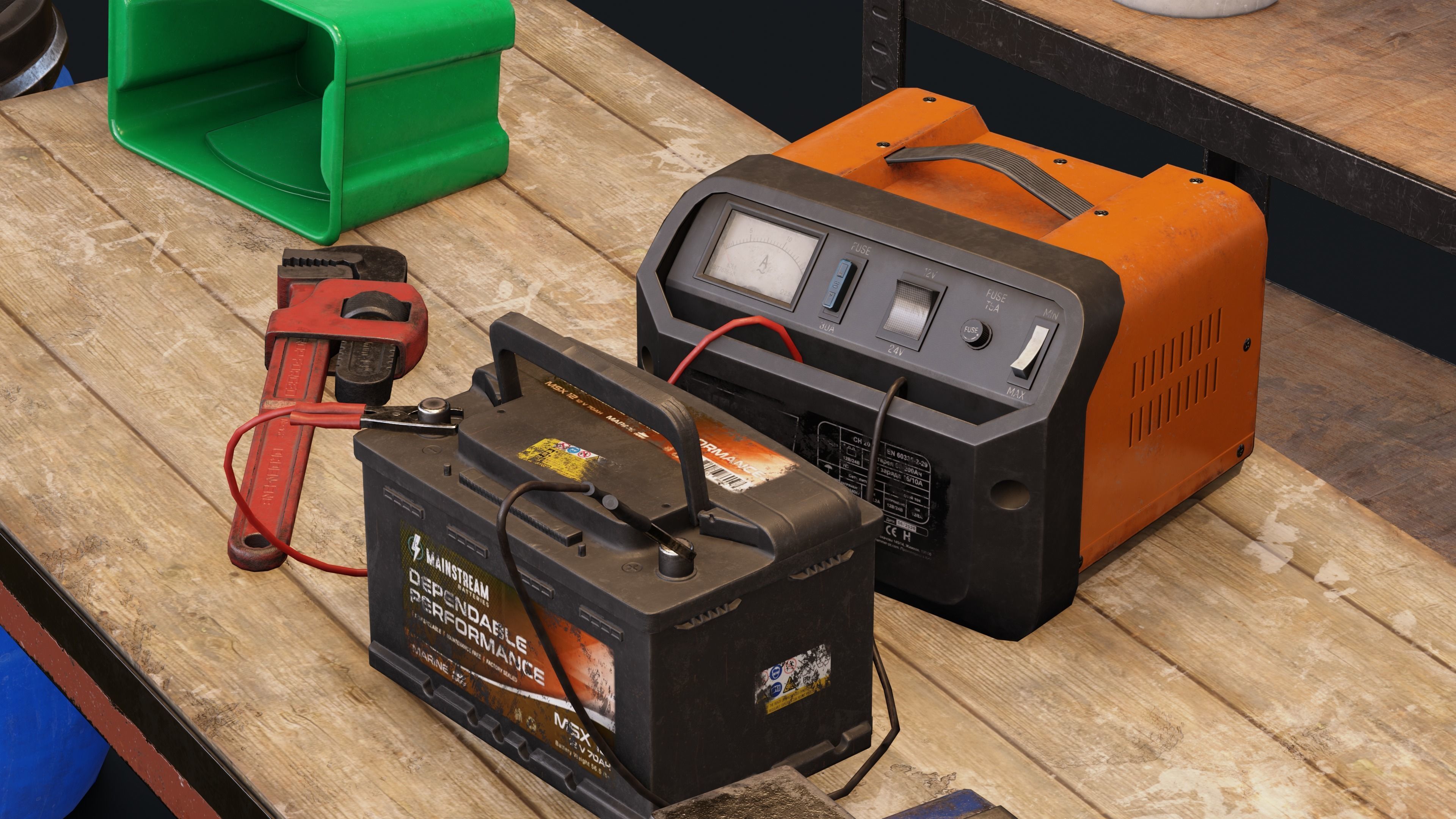 Garage Props Pack Low-poly 3D model_7