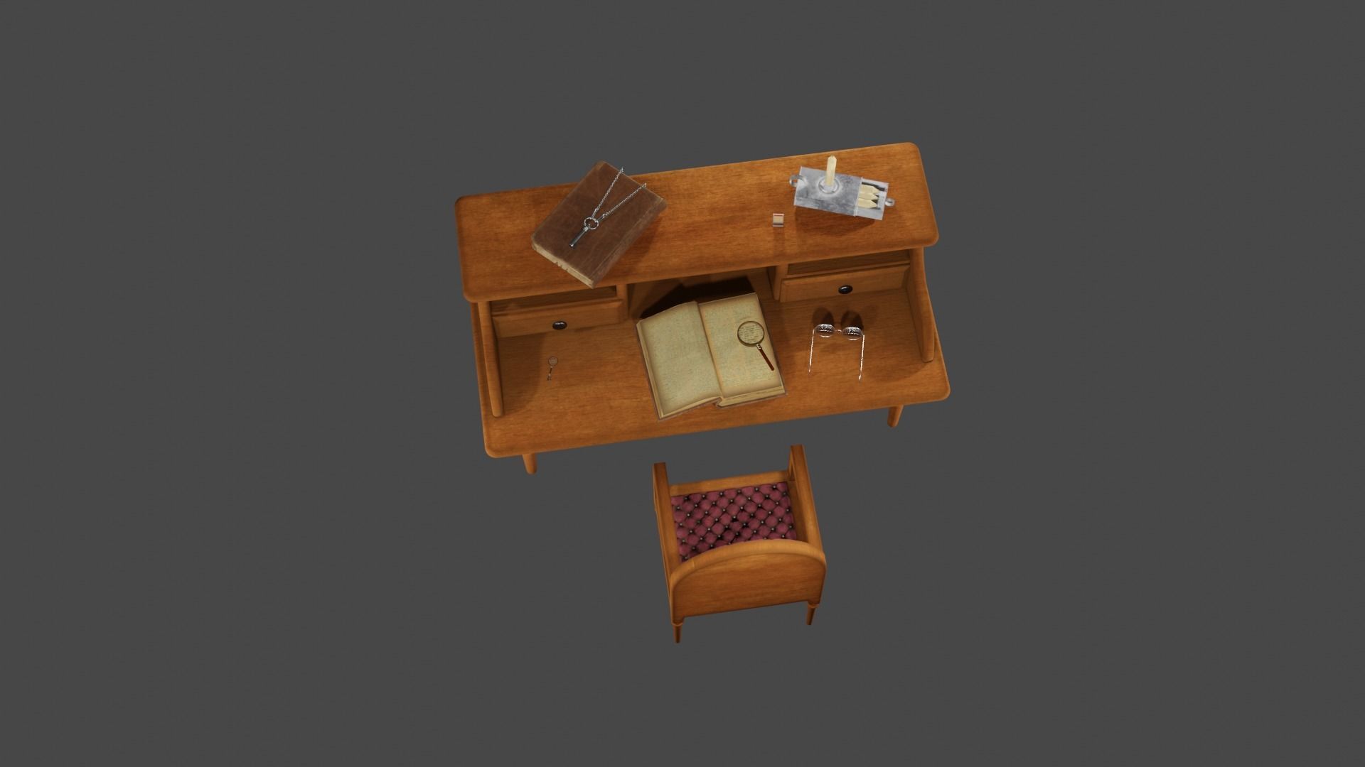 Book Pack Low-poly 3D model_2