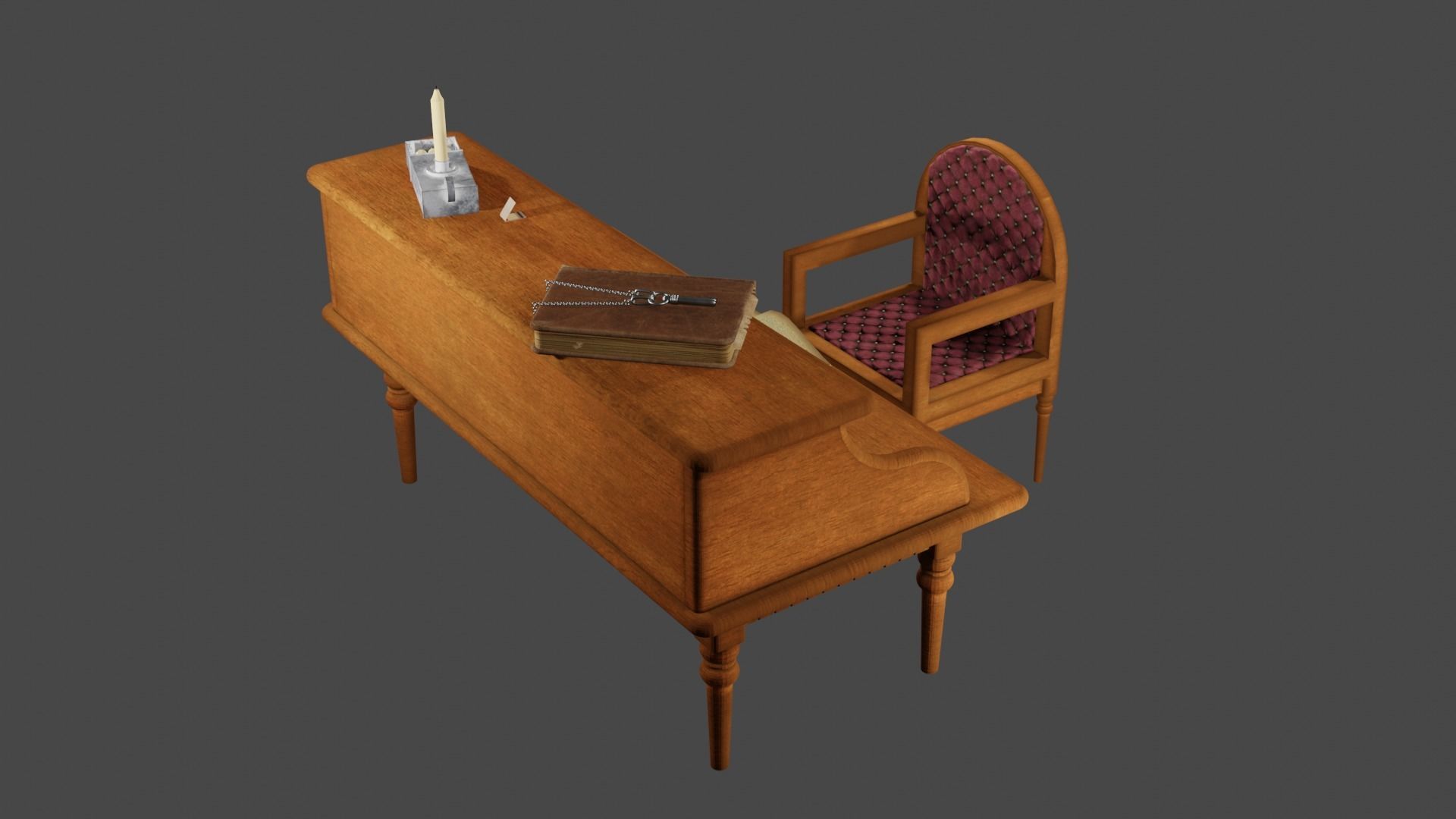 Book Pack Low-poly 3D model_4