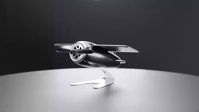 Miniature Propeller Toy Airplane 3D model