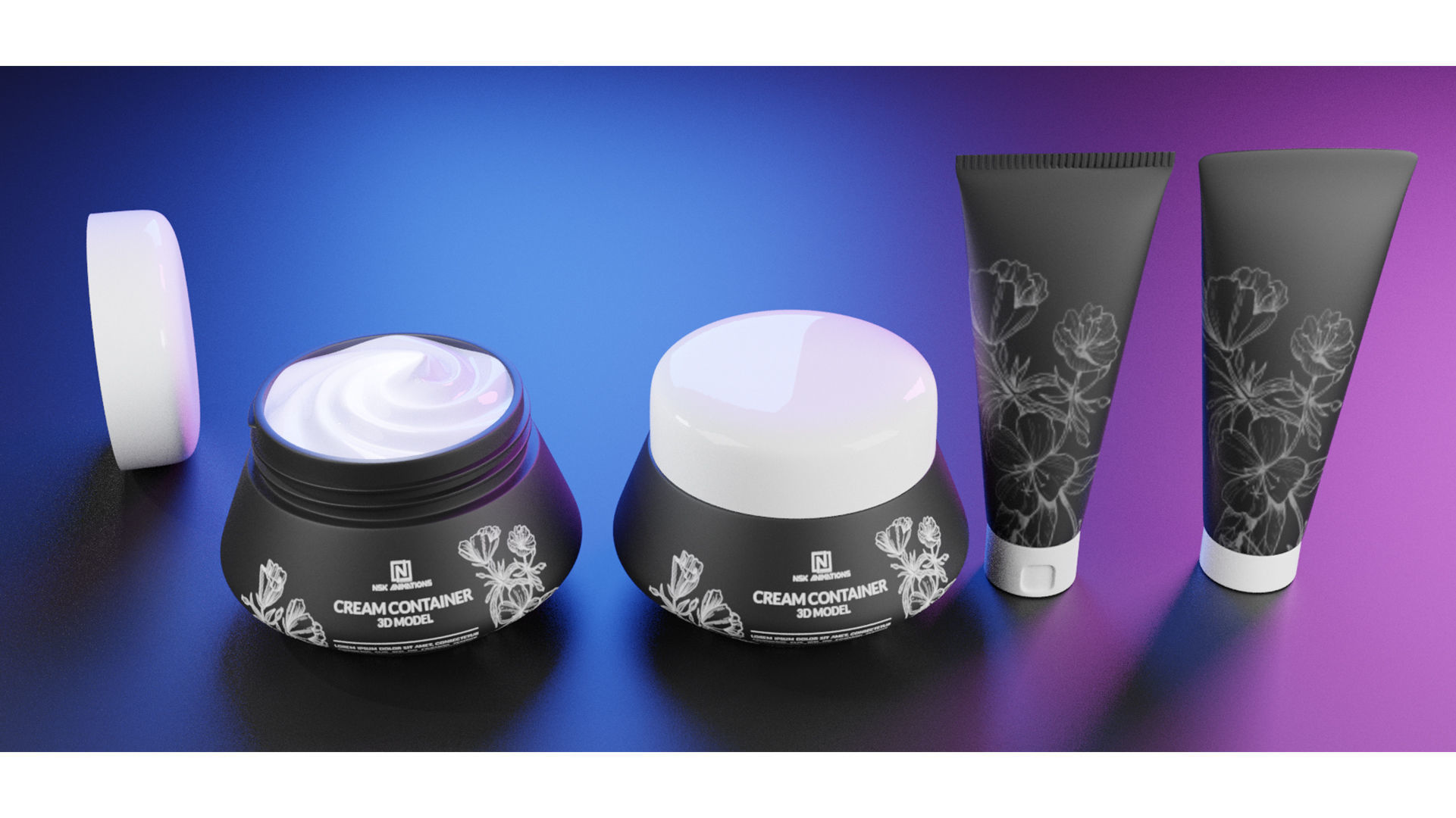 Cosmetic Products 3D model_1