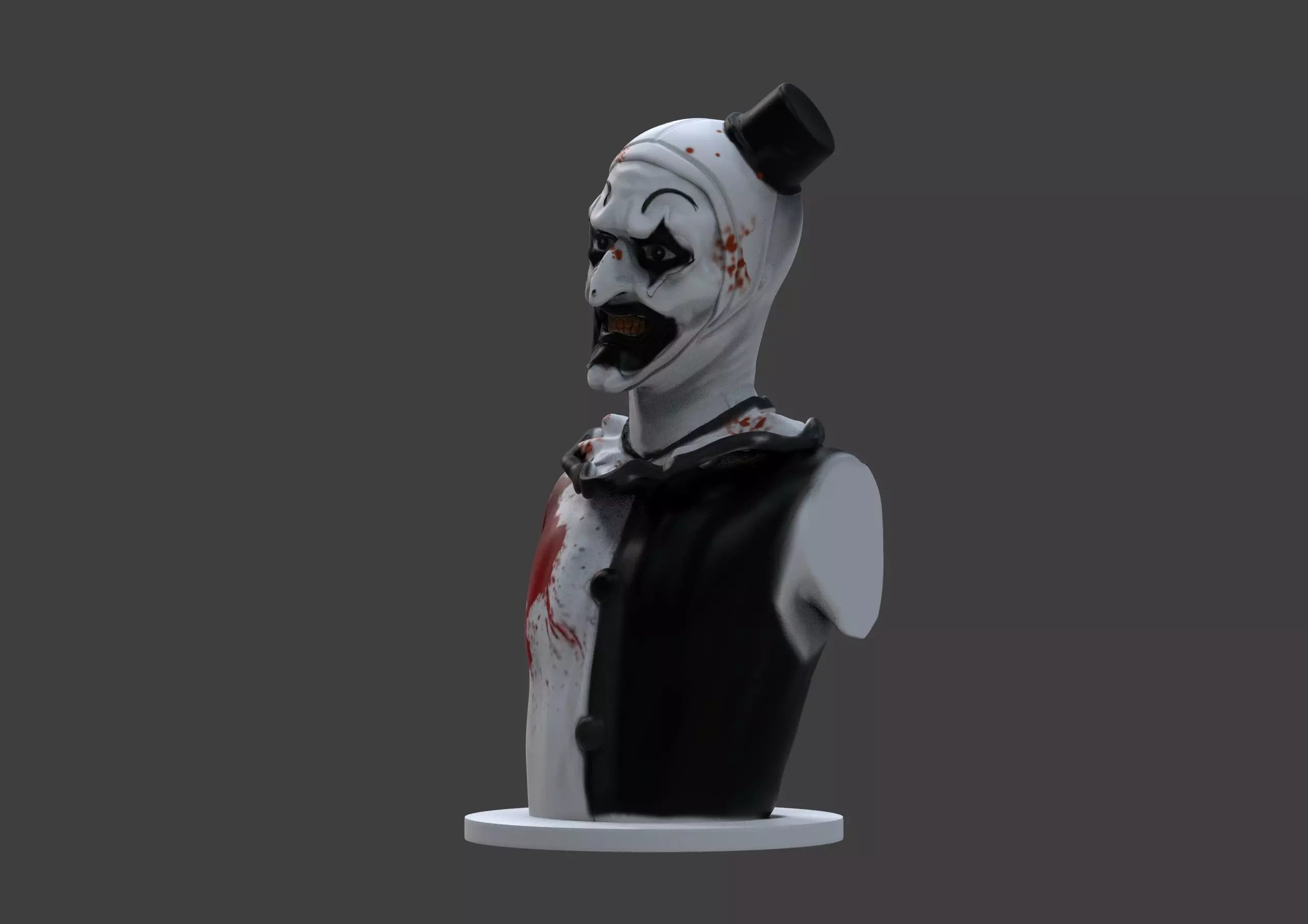 Art The Clown Terrifier Bust 3D print model_0