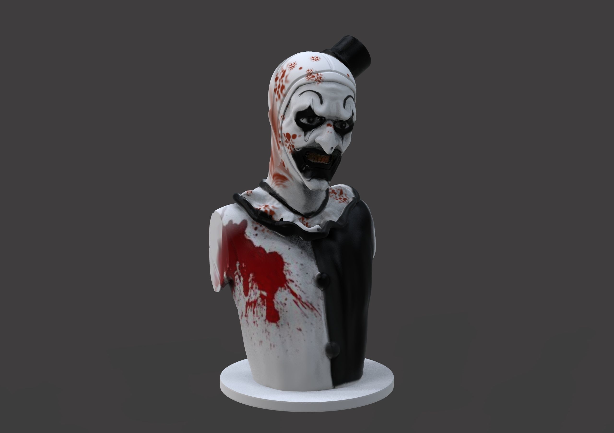 Art The Clown Terrifier Bust 3D print model_3