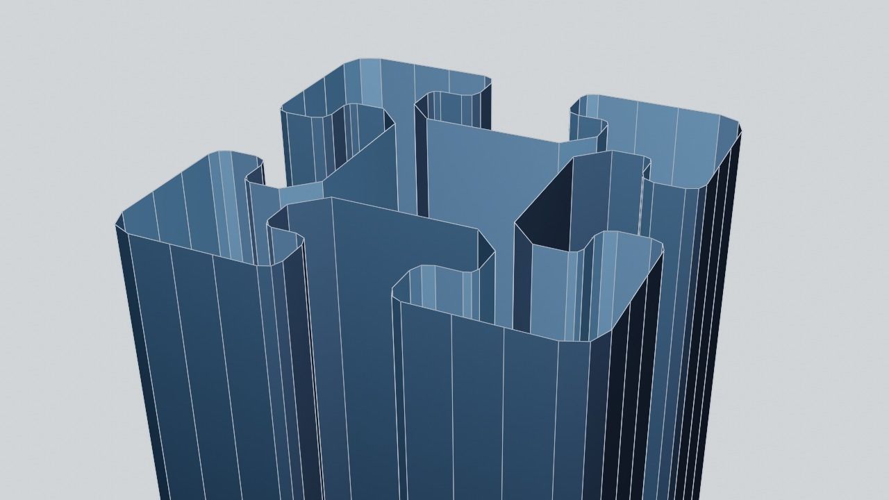 8020 45mm 4-slot extrusion 3D model_6