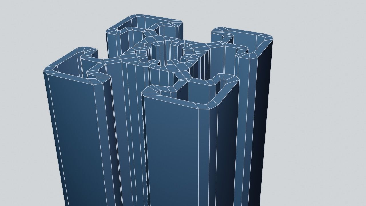 8020 45mm 4-slot extrusion 3D model_5
