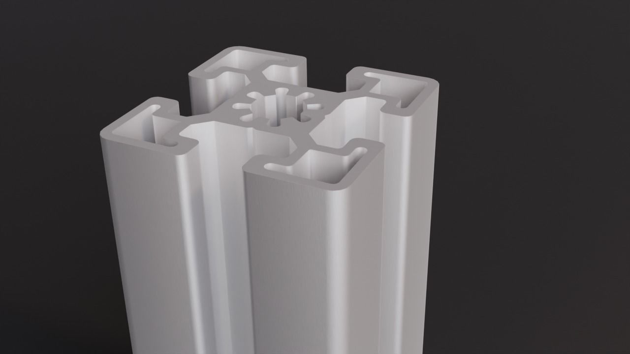 8020 45mm 4-slot extrusion 3D model_2