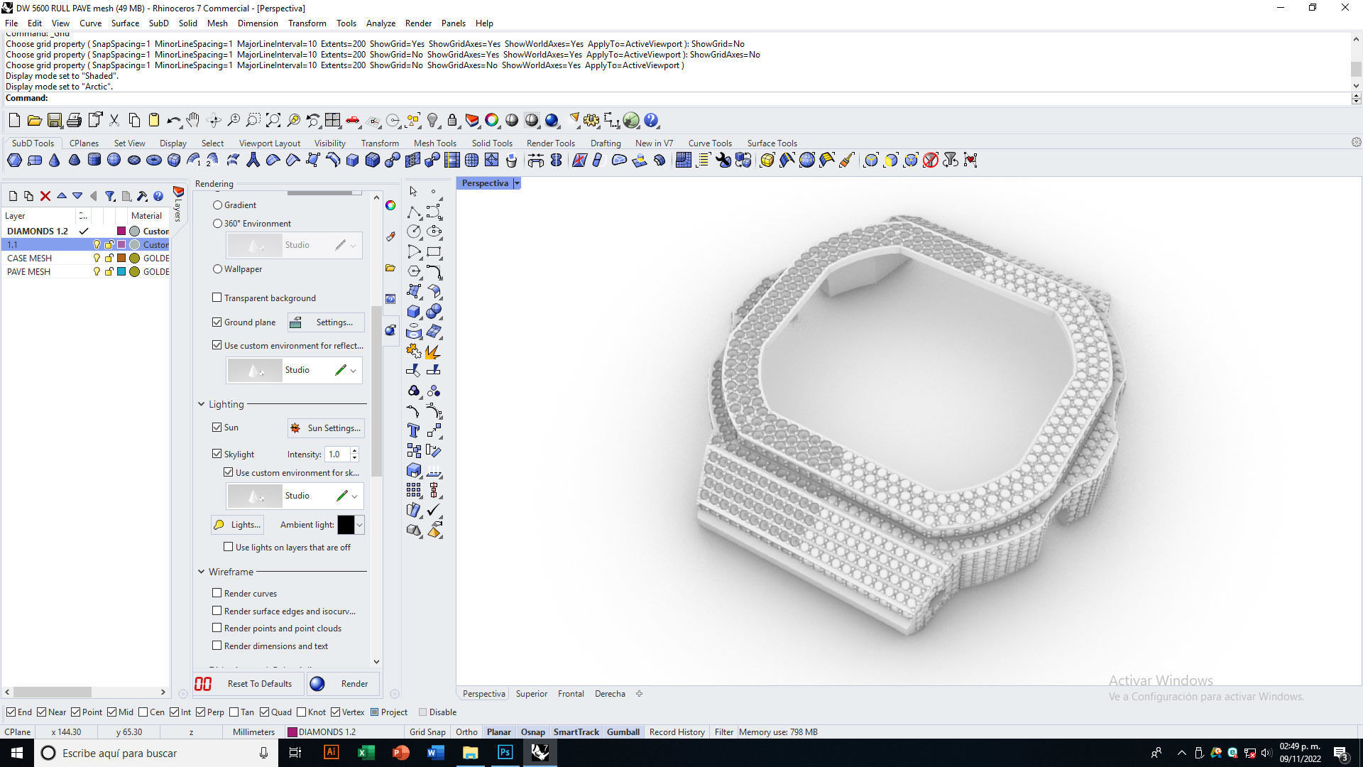 Full pave diamond Case for DW5600 3D print model_10