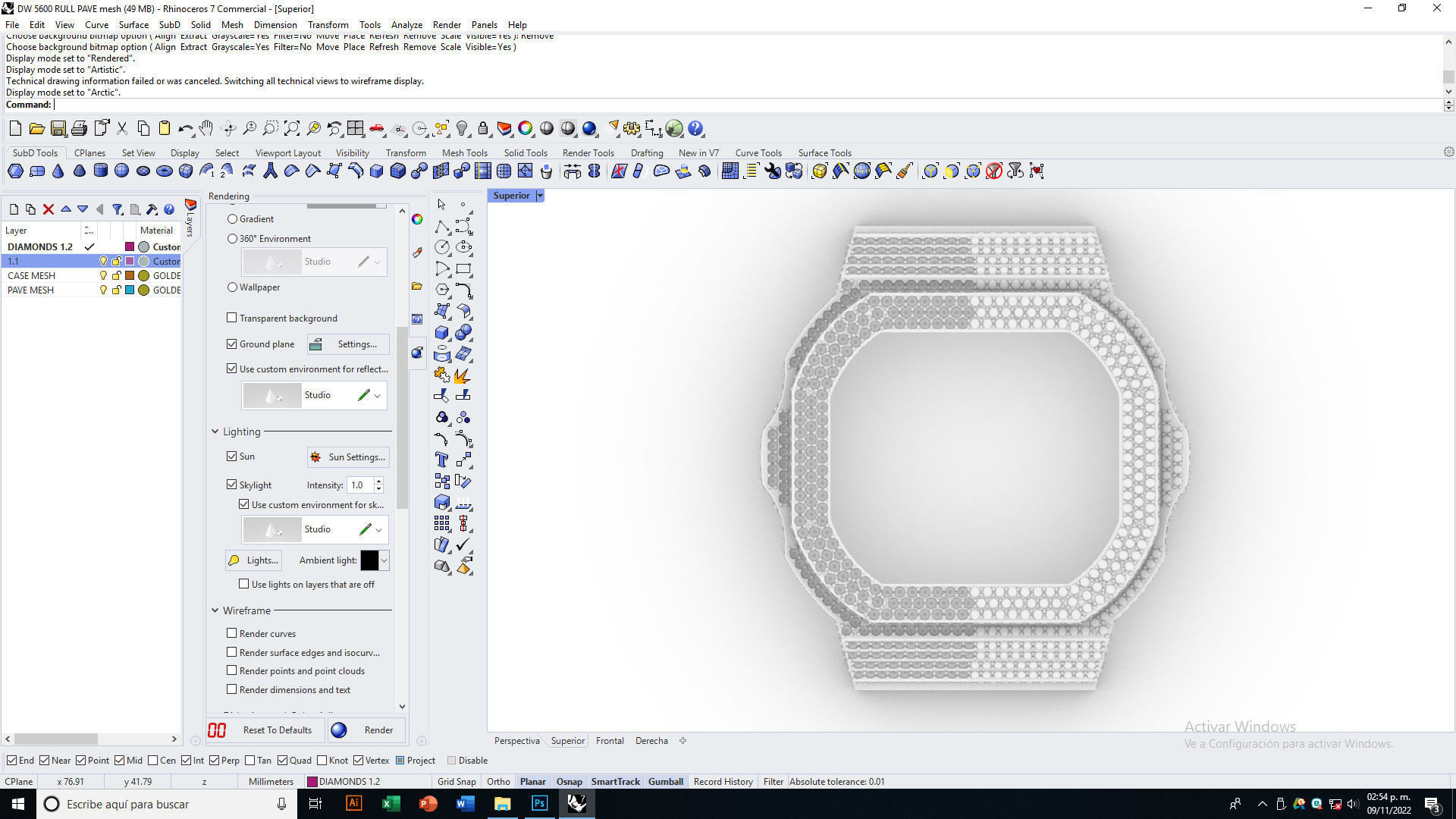 Full pave diamond Case for DW5600 3D print model_9