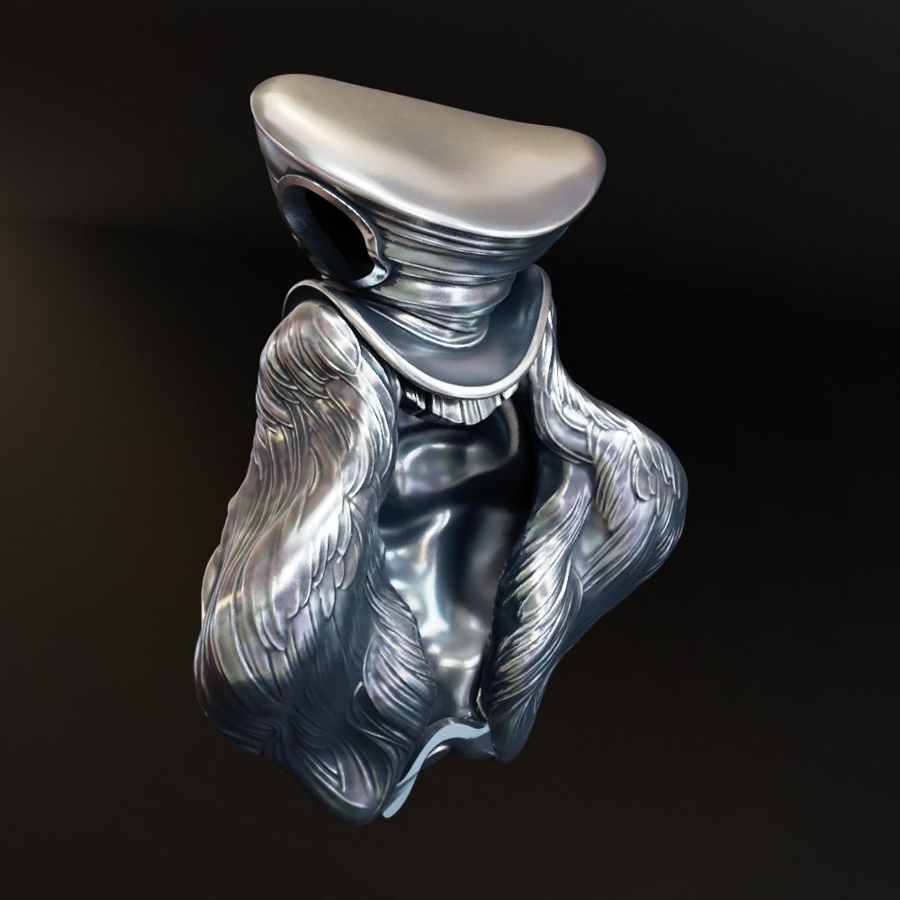 Hatters Rabbit Jewelry Pendant -  3D print model_11