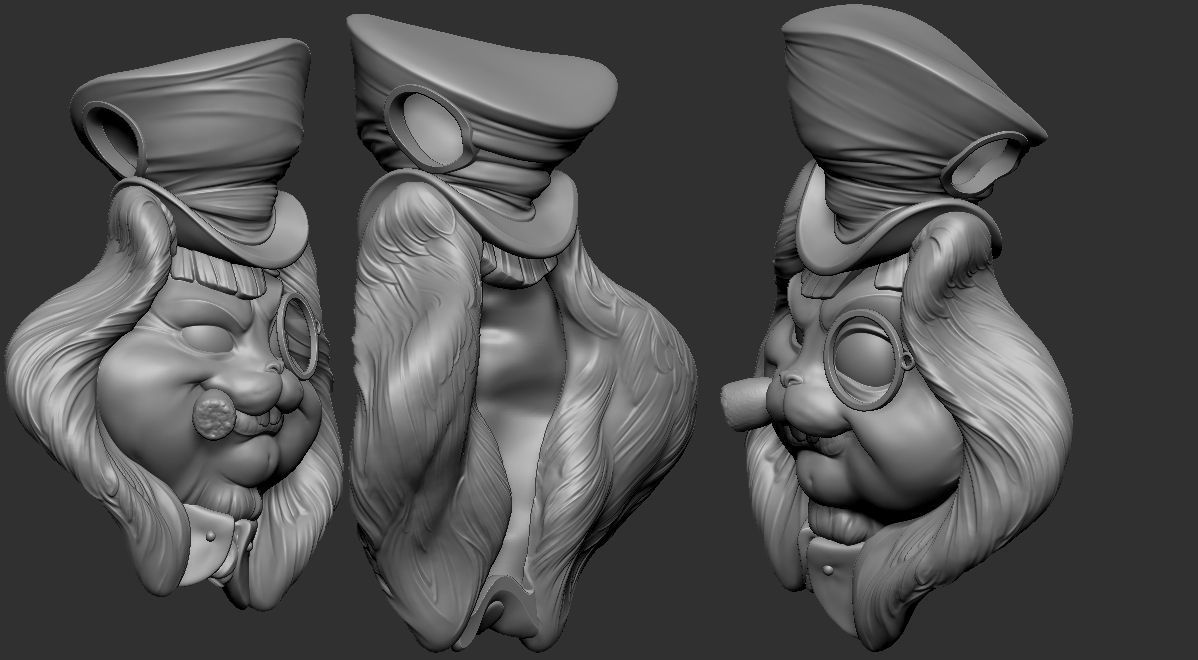 Hatters Rabbit Jewelry Pendant -  3D print model_19