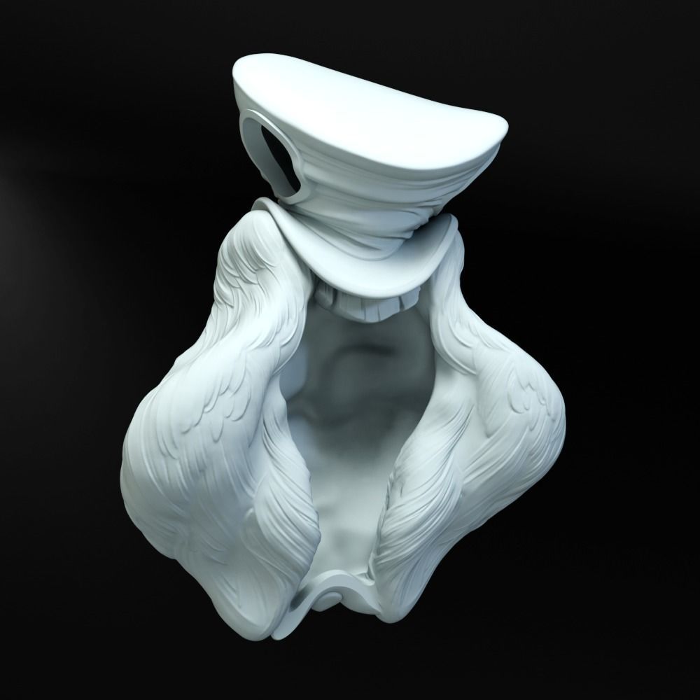 Hatters Rabbit Jewelry Pendant -  3D print model_7